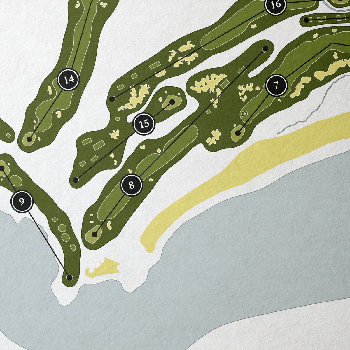 Trump Turnberry Resort - Ailsa Course | Golf Course Print | Close Up