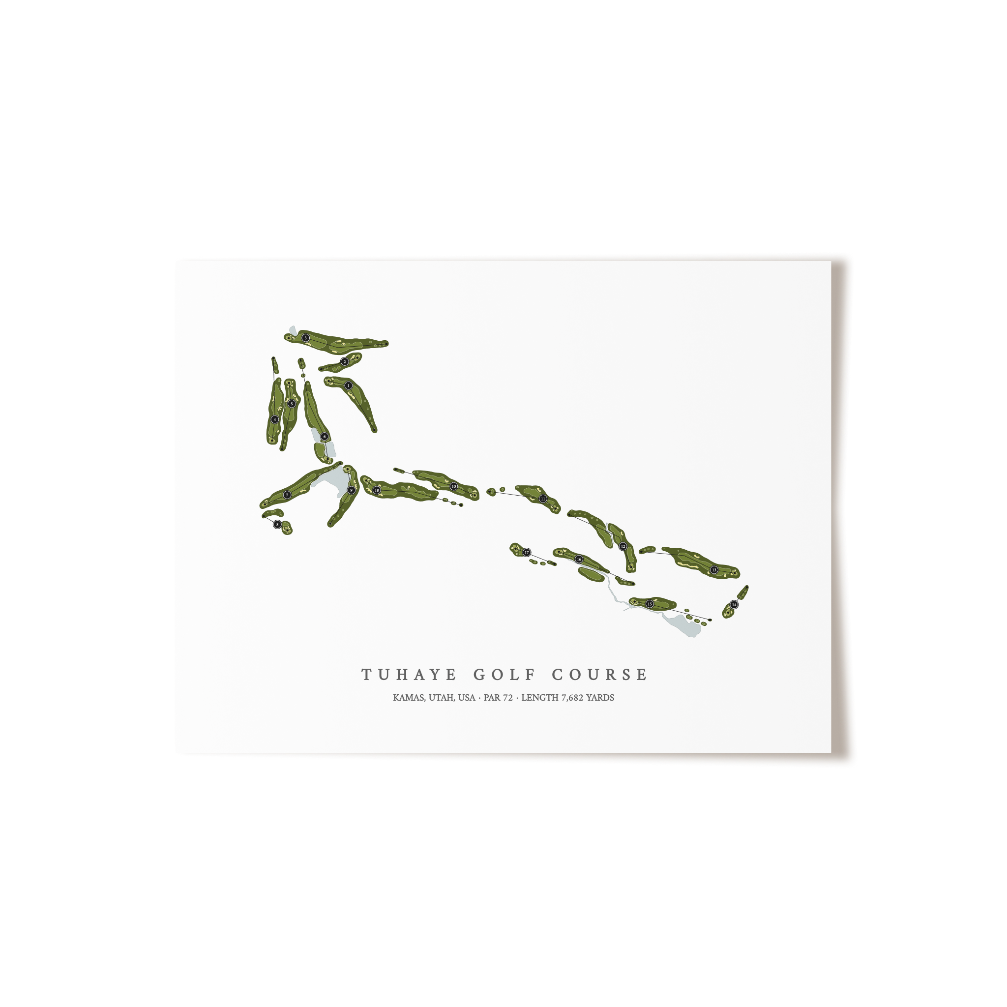 Tuhaye Golf Course | Golf Course Map | Unframed