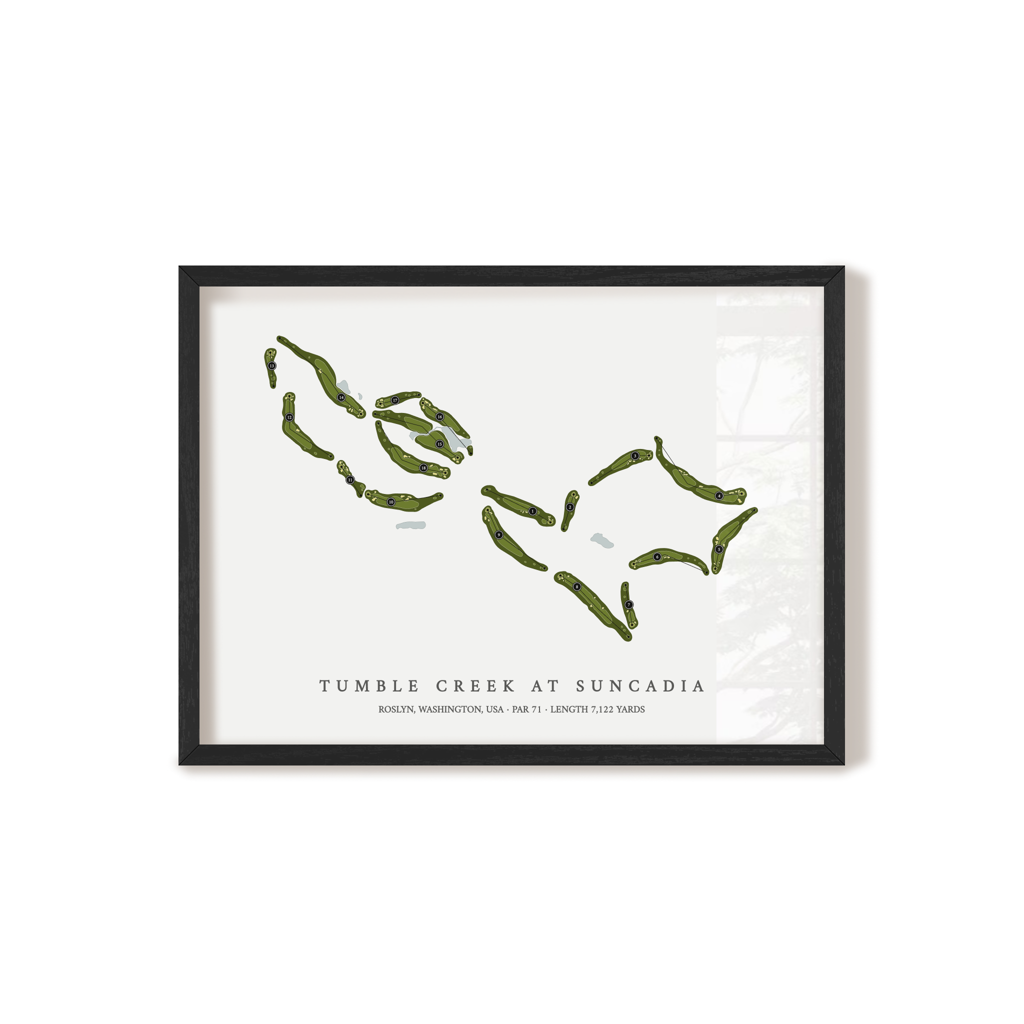 Tumble Creek At Suncadia | Golf Course Print | Black Frame