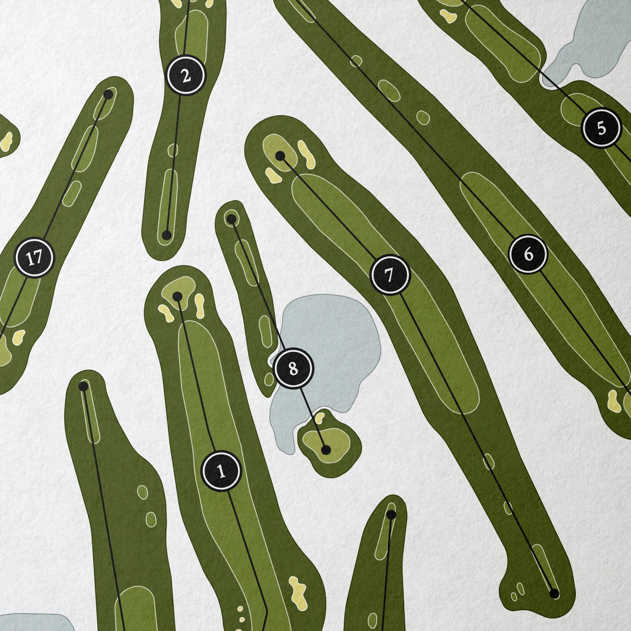 Tupelo Country Club | Golf Course Print | Close Up