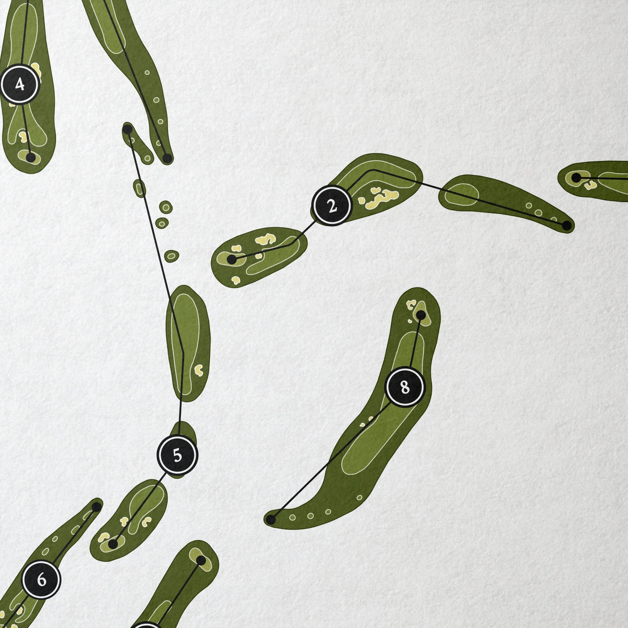 Twin Creeks Country Club | Golf Course Map | Close Up