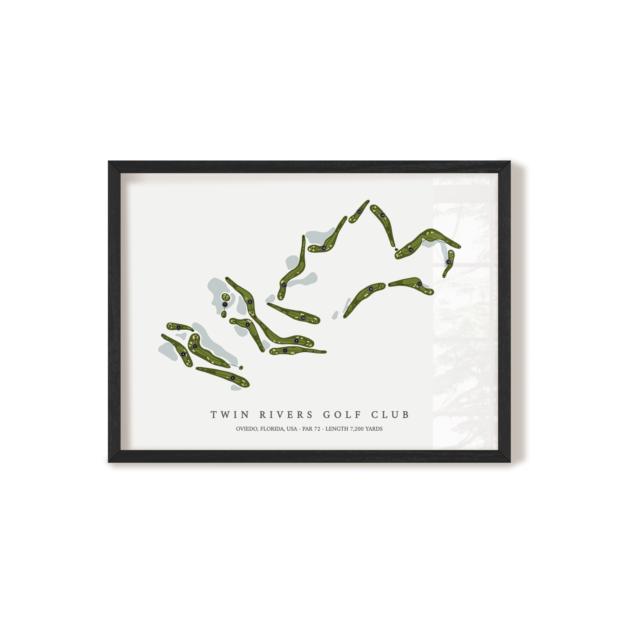 Twin Rivers Golf Club | Golf Course Map | Black+Frame