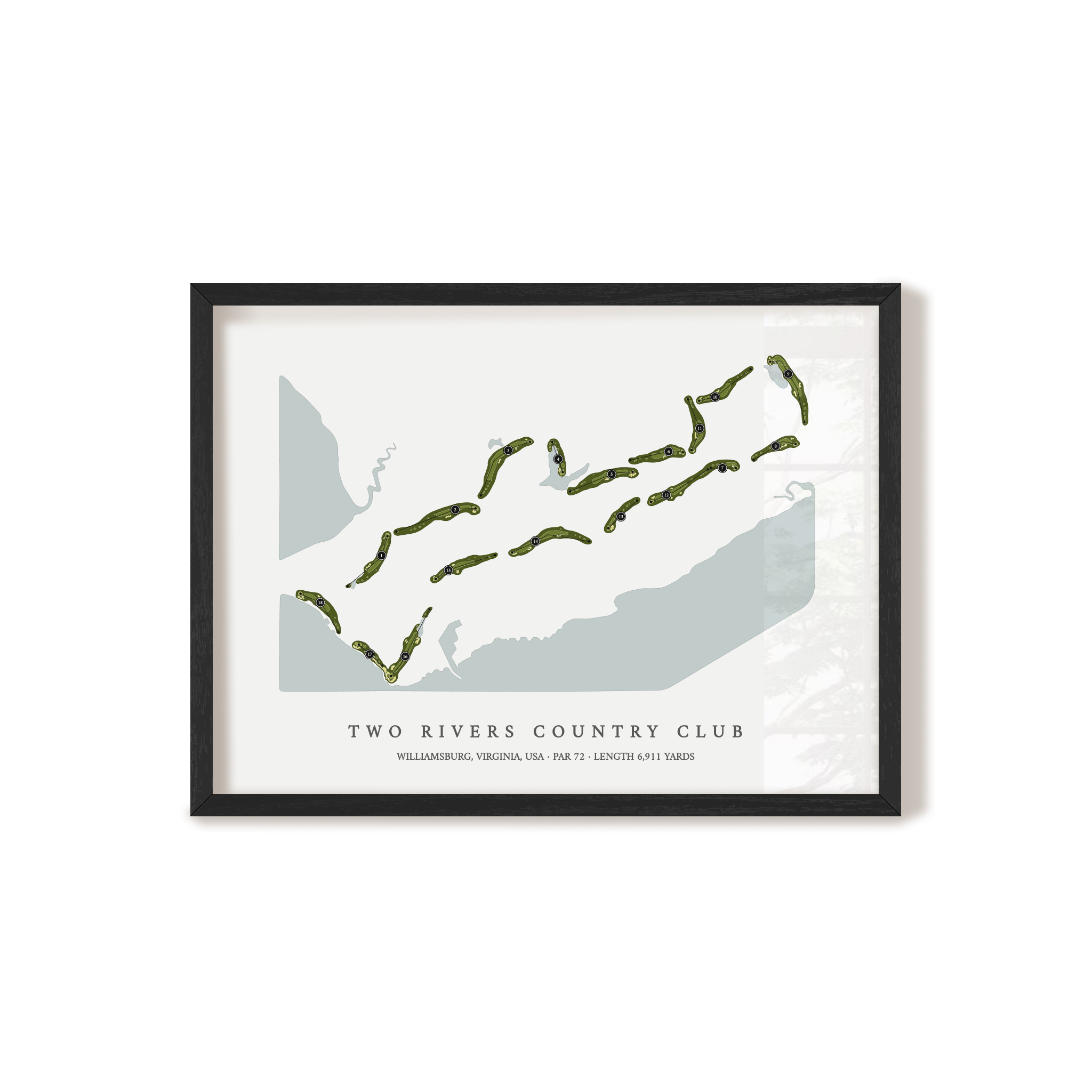 Two Rivers Country Club | Golf Course Print | Black+Frame