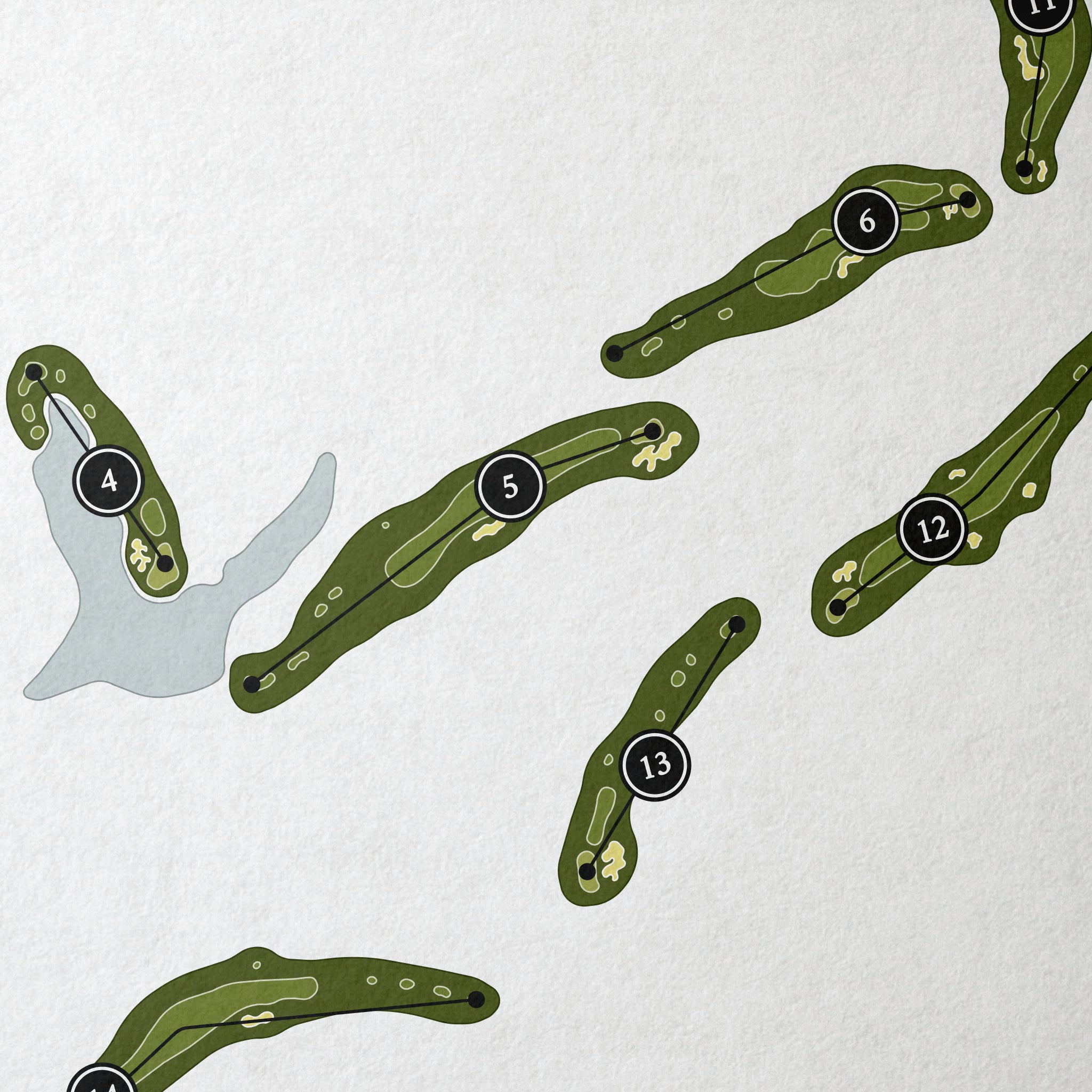 Two Rivers Country Club | Golf Course Print | Close+Up