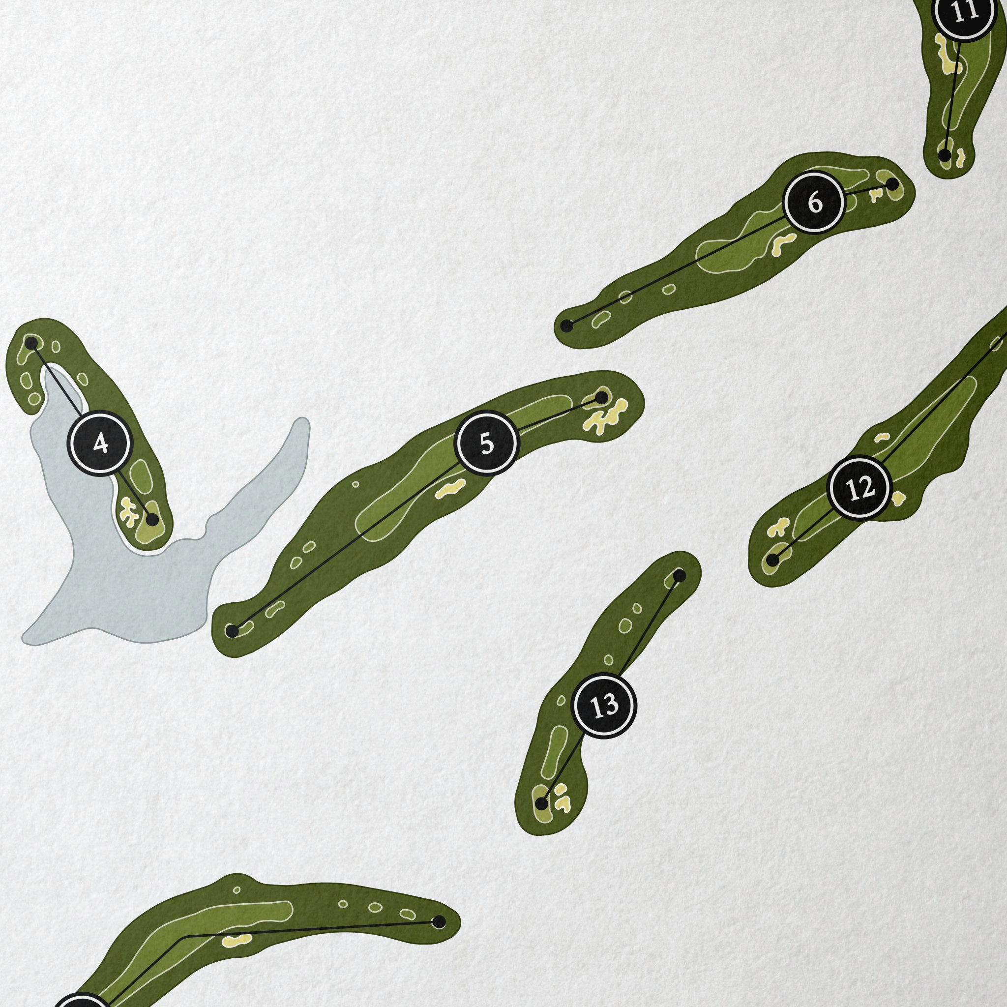 Two Rivers Country Club | Golf Course Print | Close Up