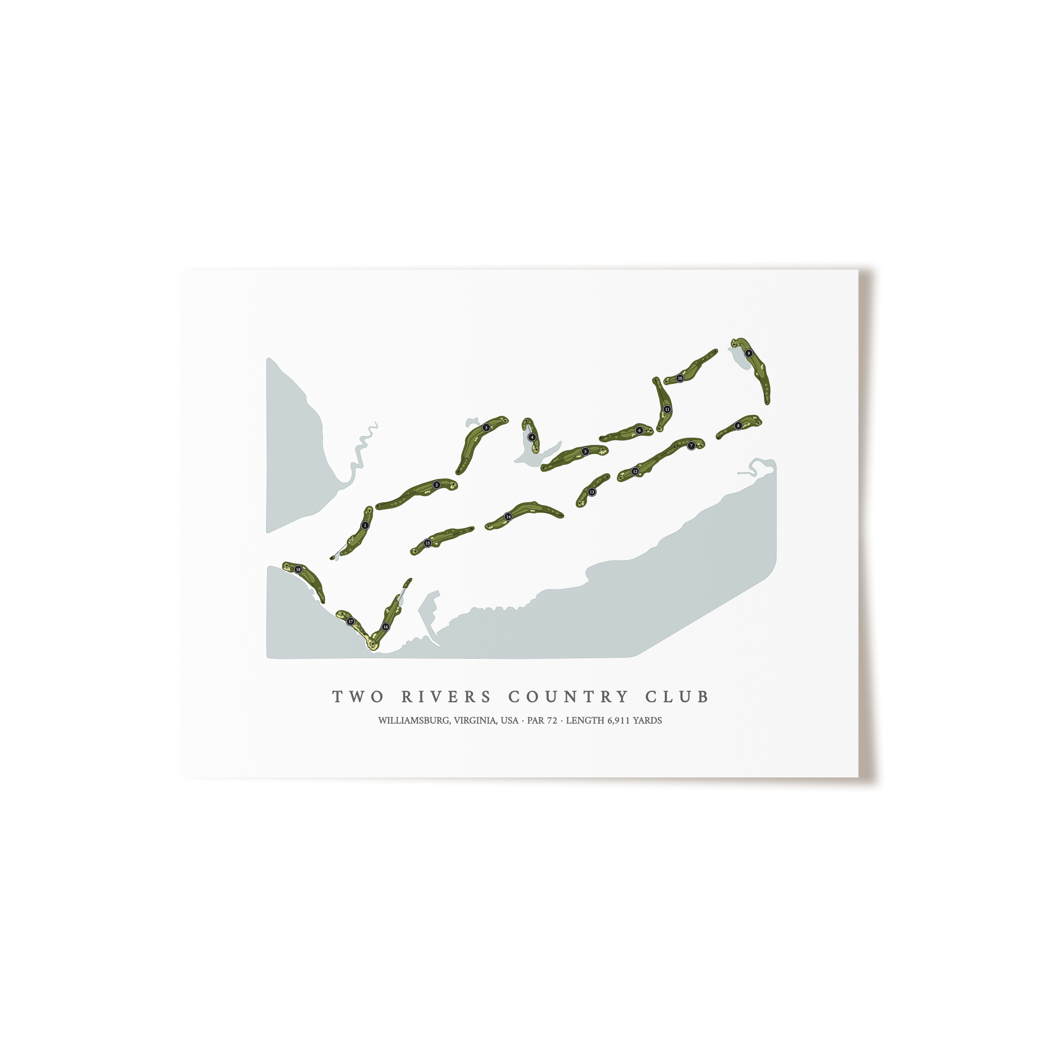 Two Rivers Country Club | Golf Course Print | Unframed