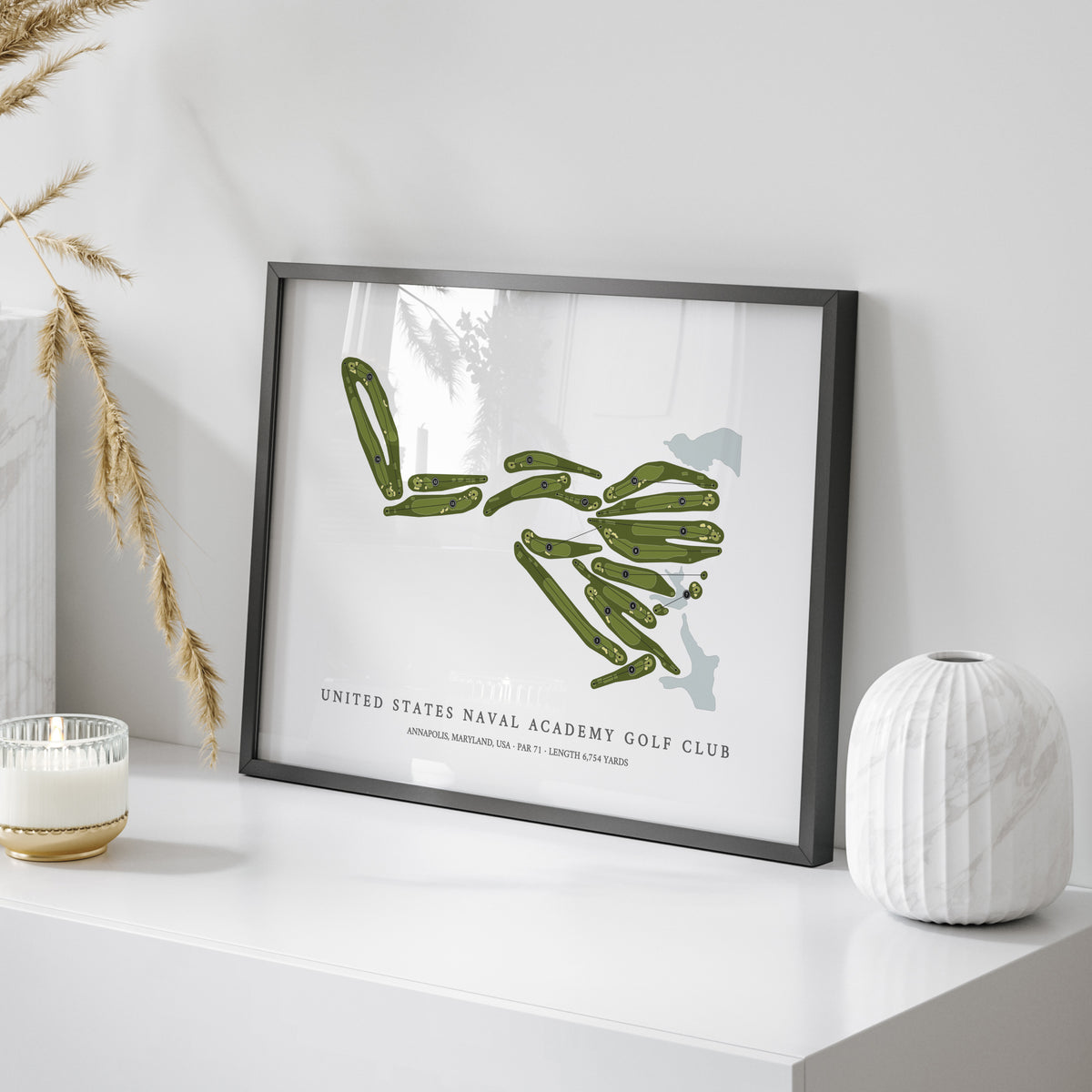 United States Naval Academy Golf Club | Golf Course Print | On Table