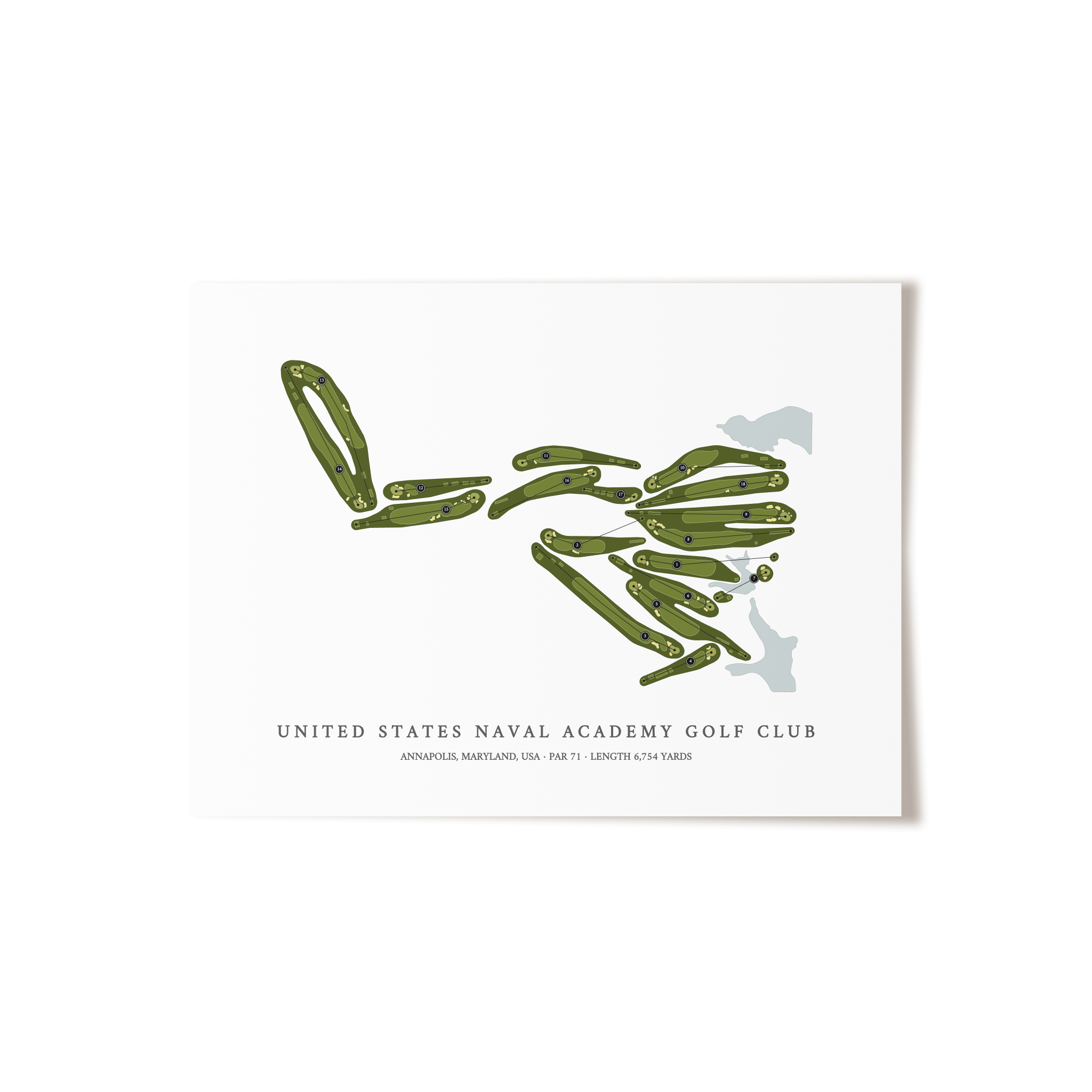 United States Naval Academy Golf Club | Golf Course Print | Unframed