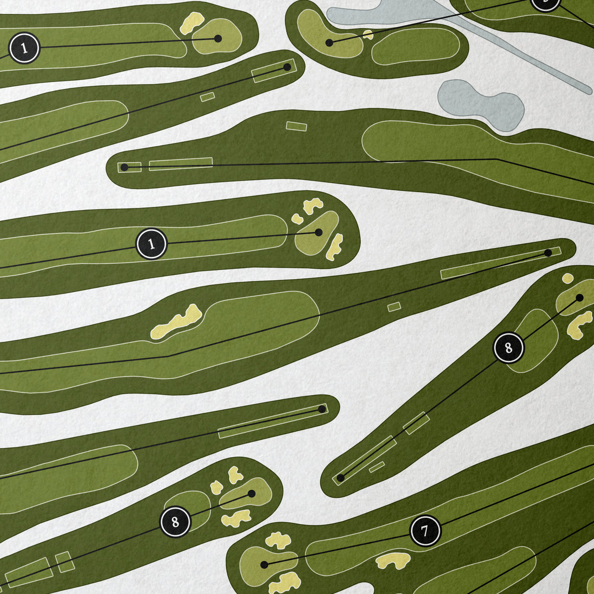 Upper Montclair Country Club | Golf Course Print | Close Up