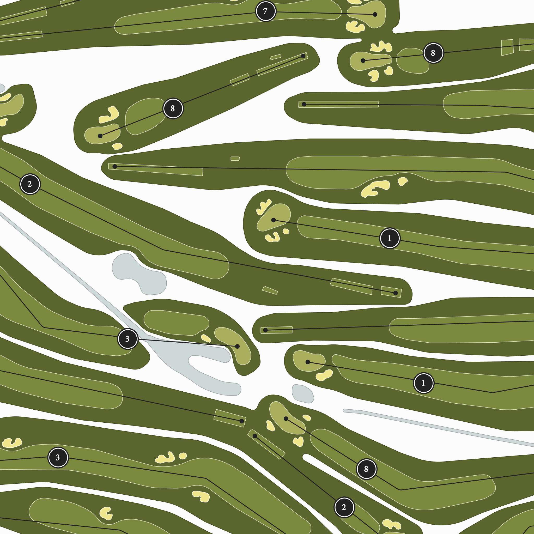 Upper Montclair Country Club | Golf Course Map | Close Up