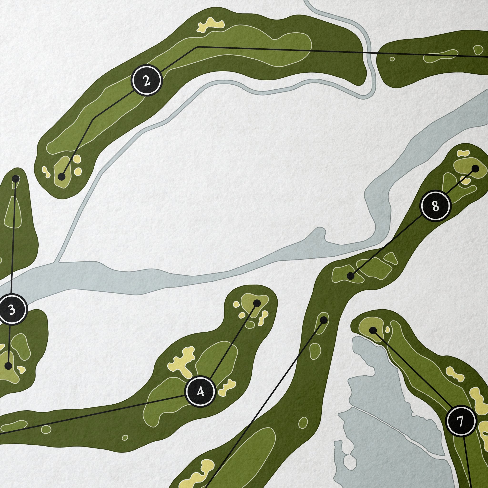Valhalla Golf Club | Golf Course Print | Close Up