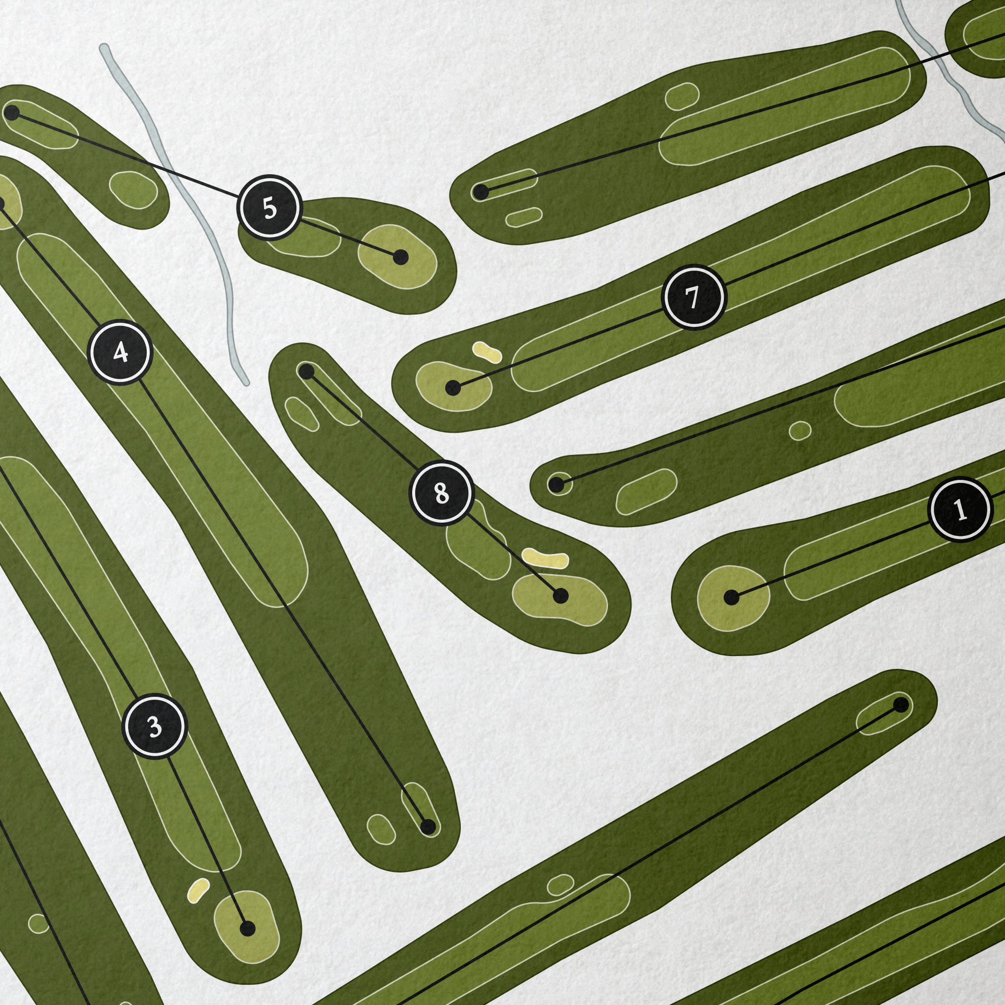 Valleaire Golf Club | Golf Course Print | Close Up