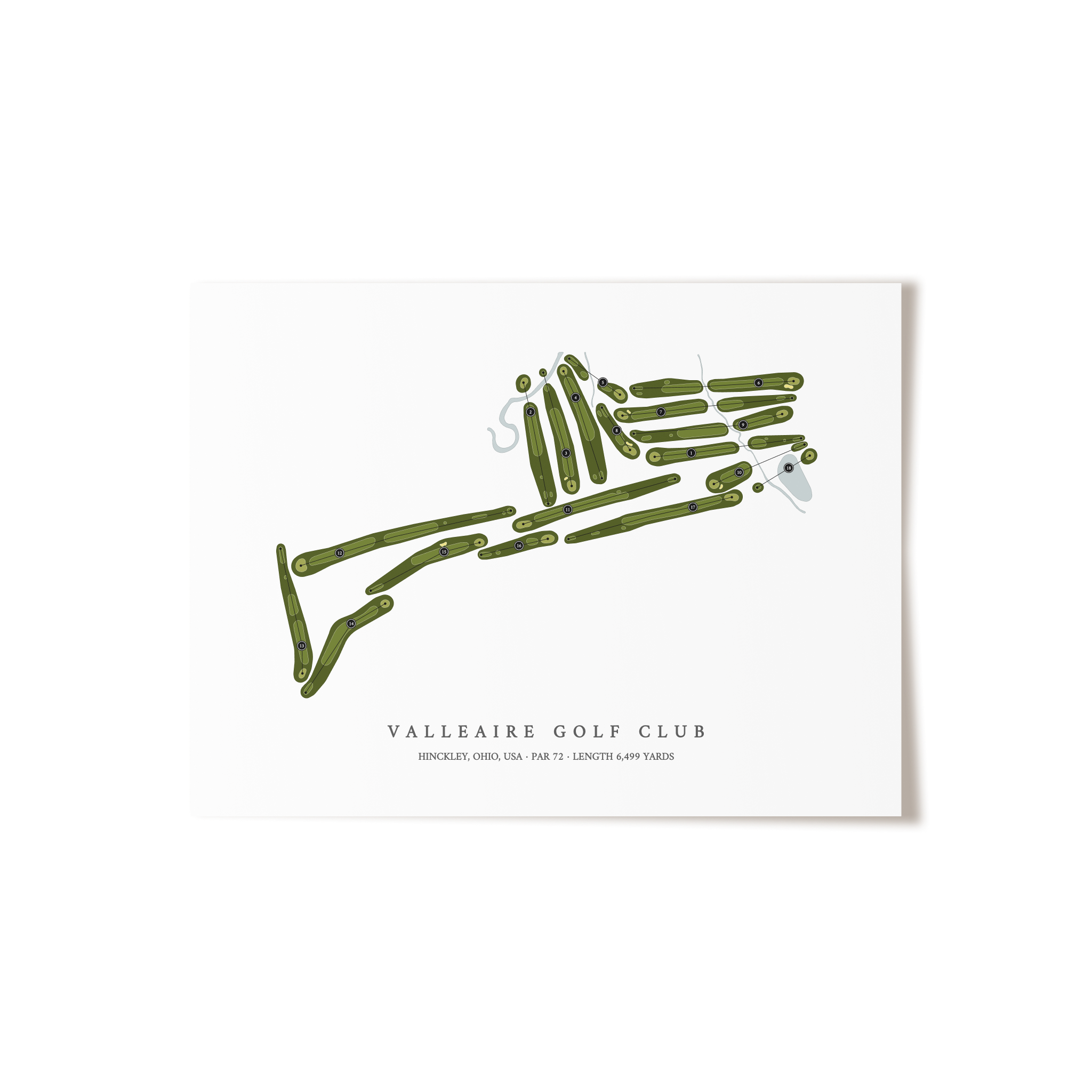 Valleaire Golf Club | Golf Course Print | Unframed