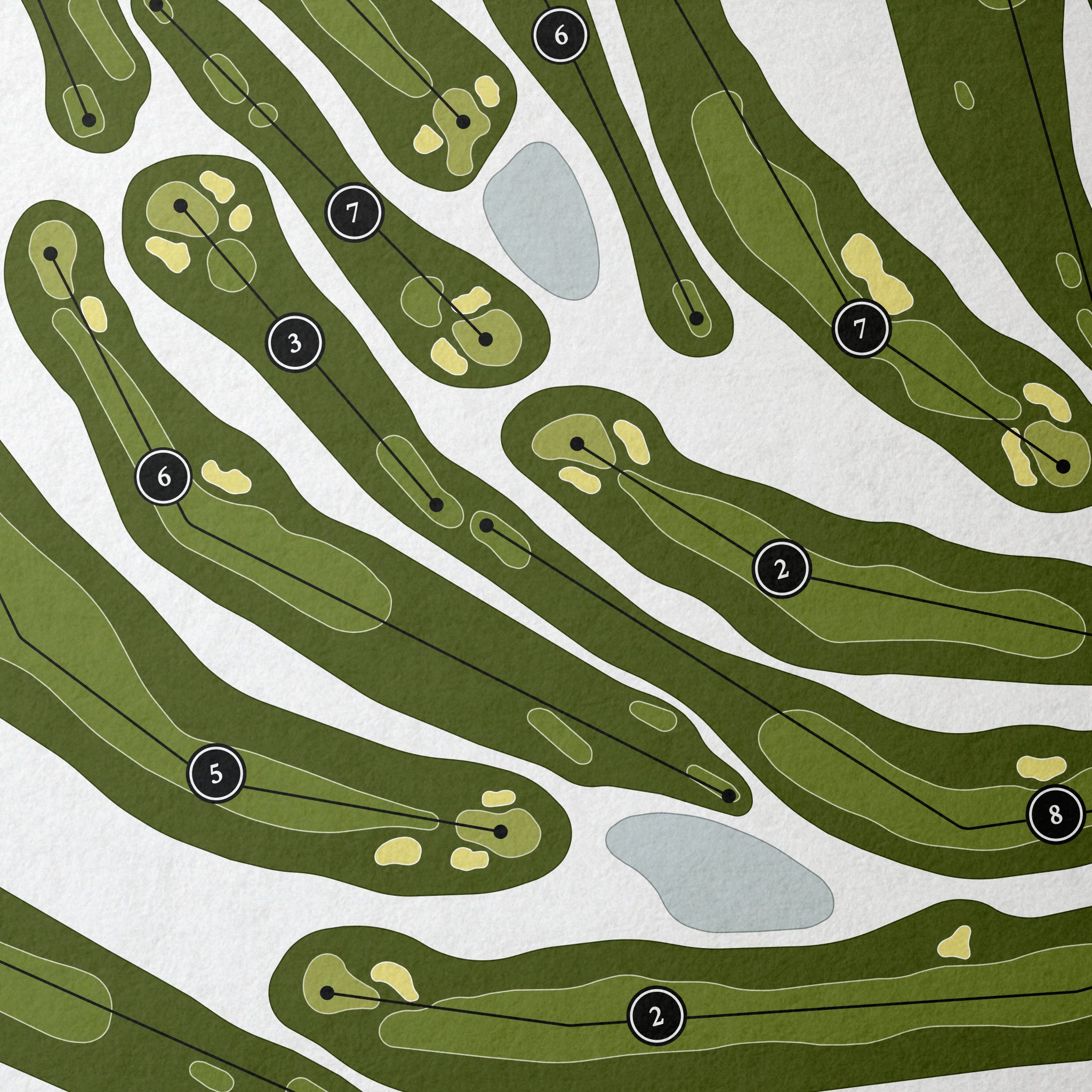 Valley Brook Country Club | Golf Course Print | Close+Up