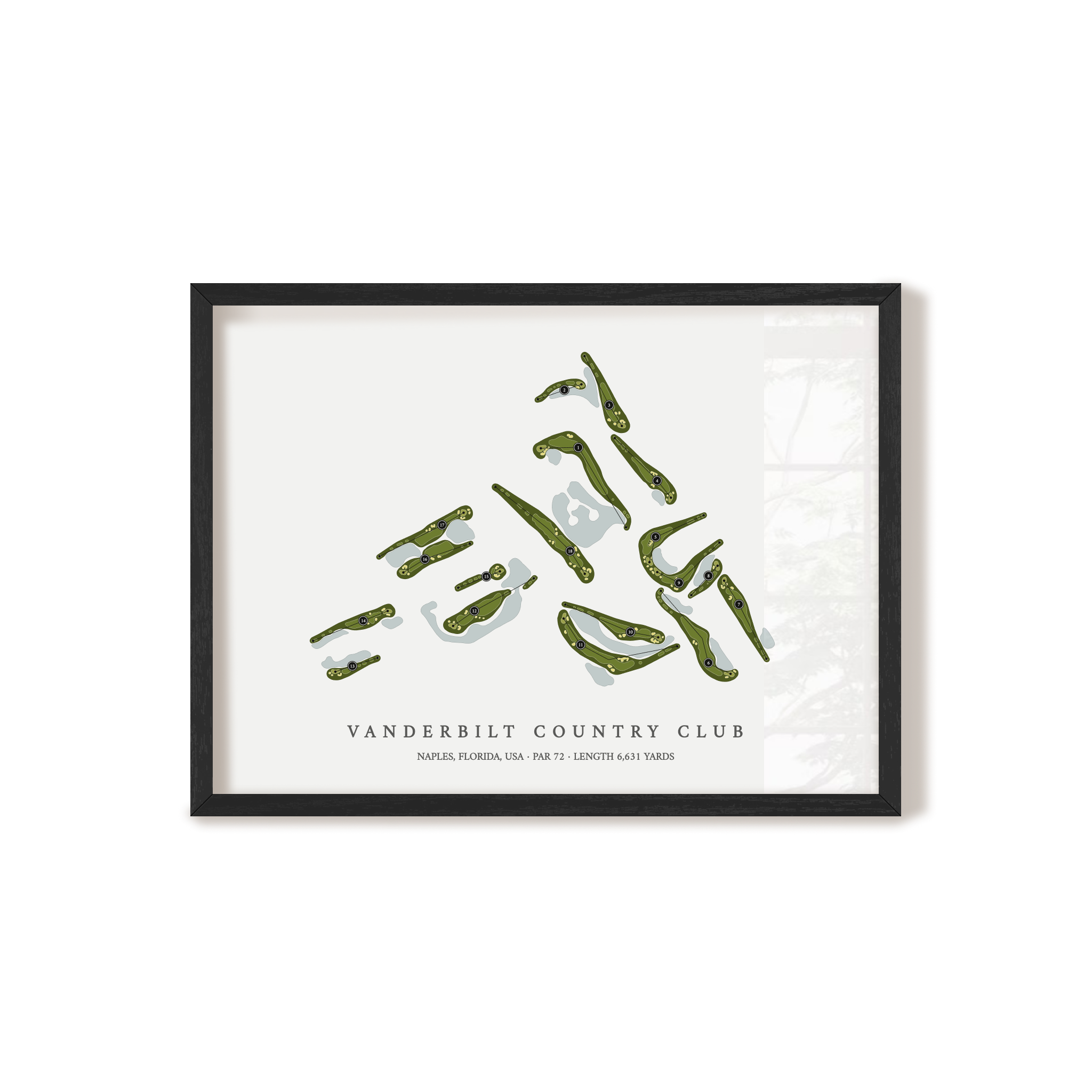 Vanderbilt Country Club | Golf Course Print | Black Frame