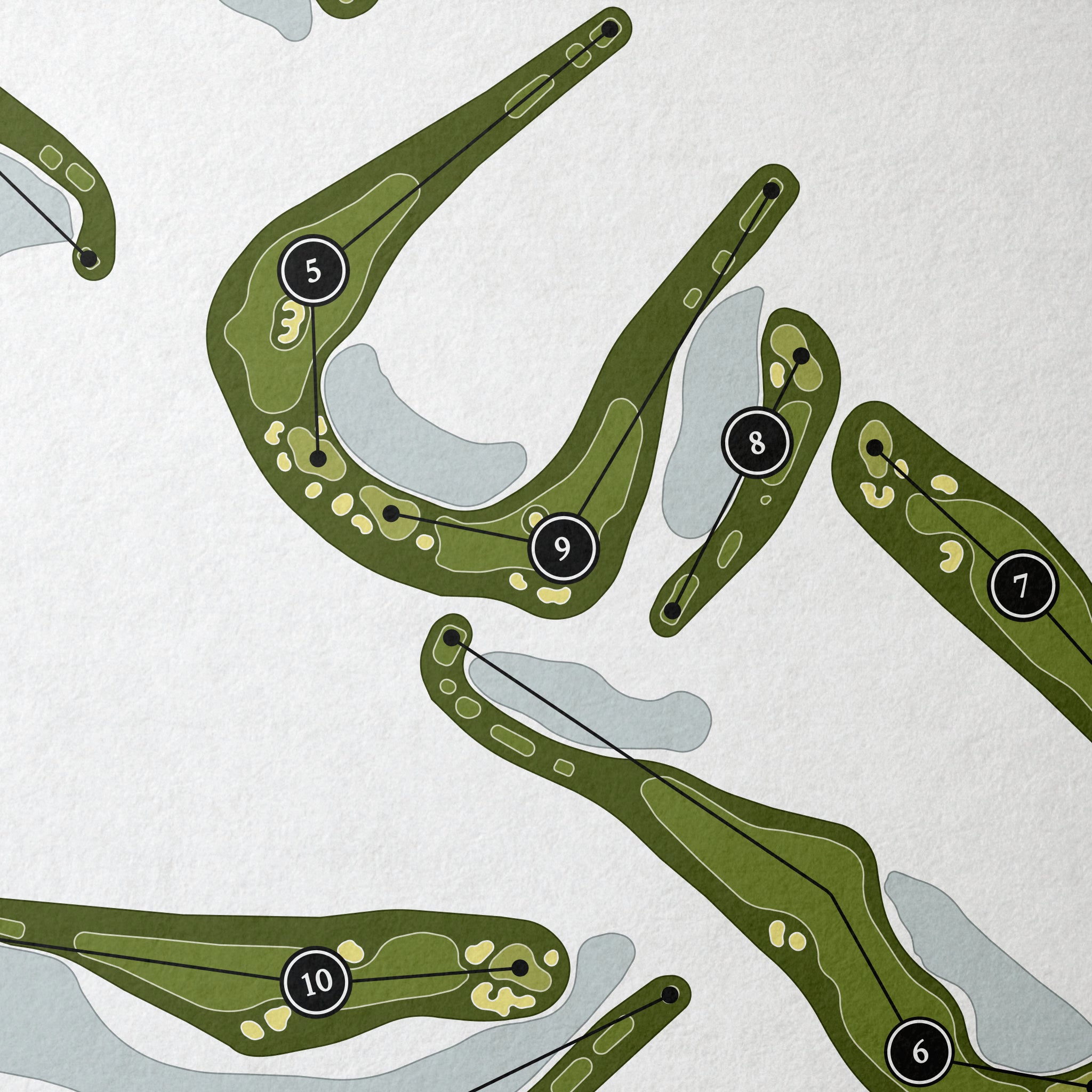 Vanderbilt Country Club | Golf Course Print | Close Up