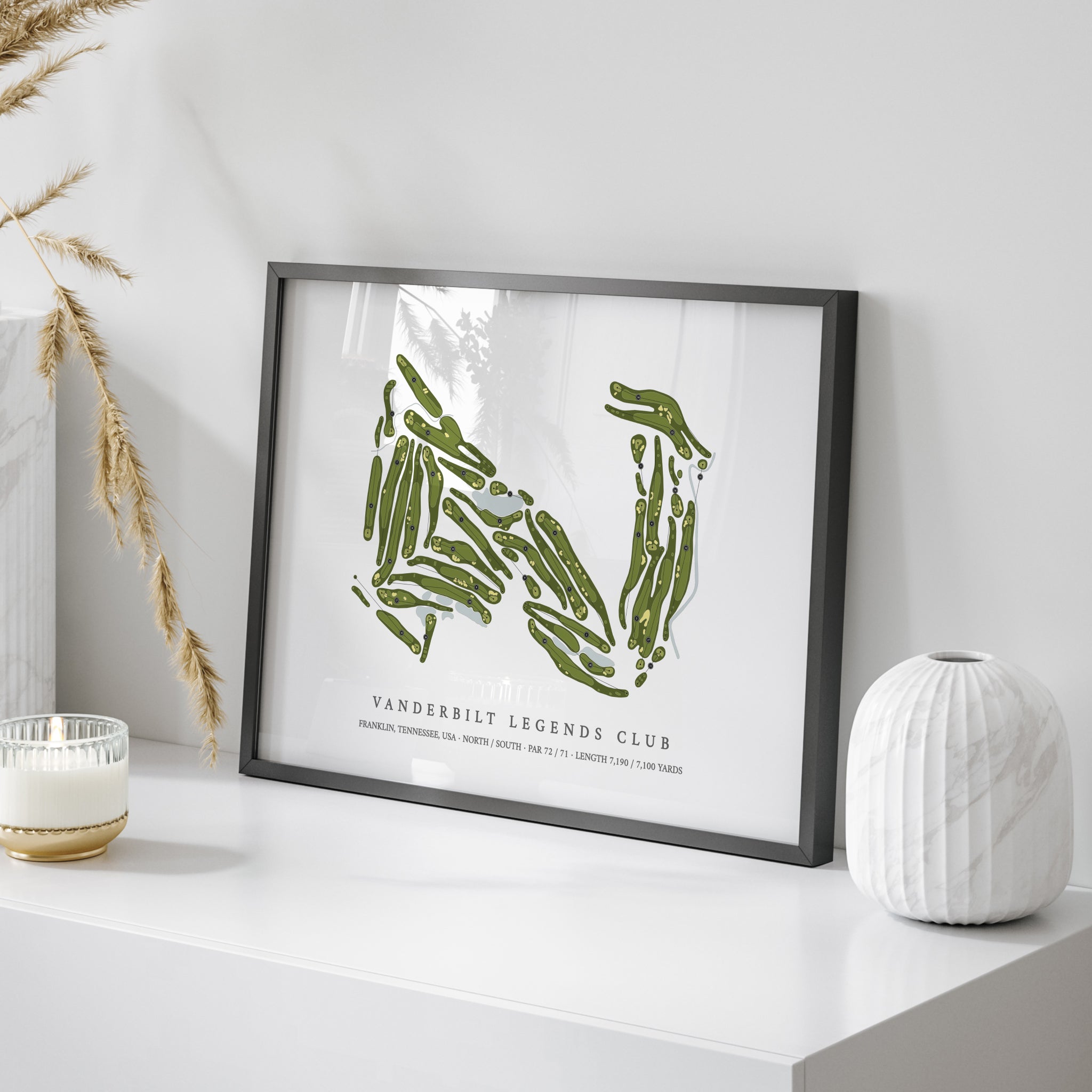 Vanderbilt Legends Club | Golf Course Map | On Table
