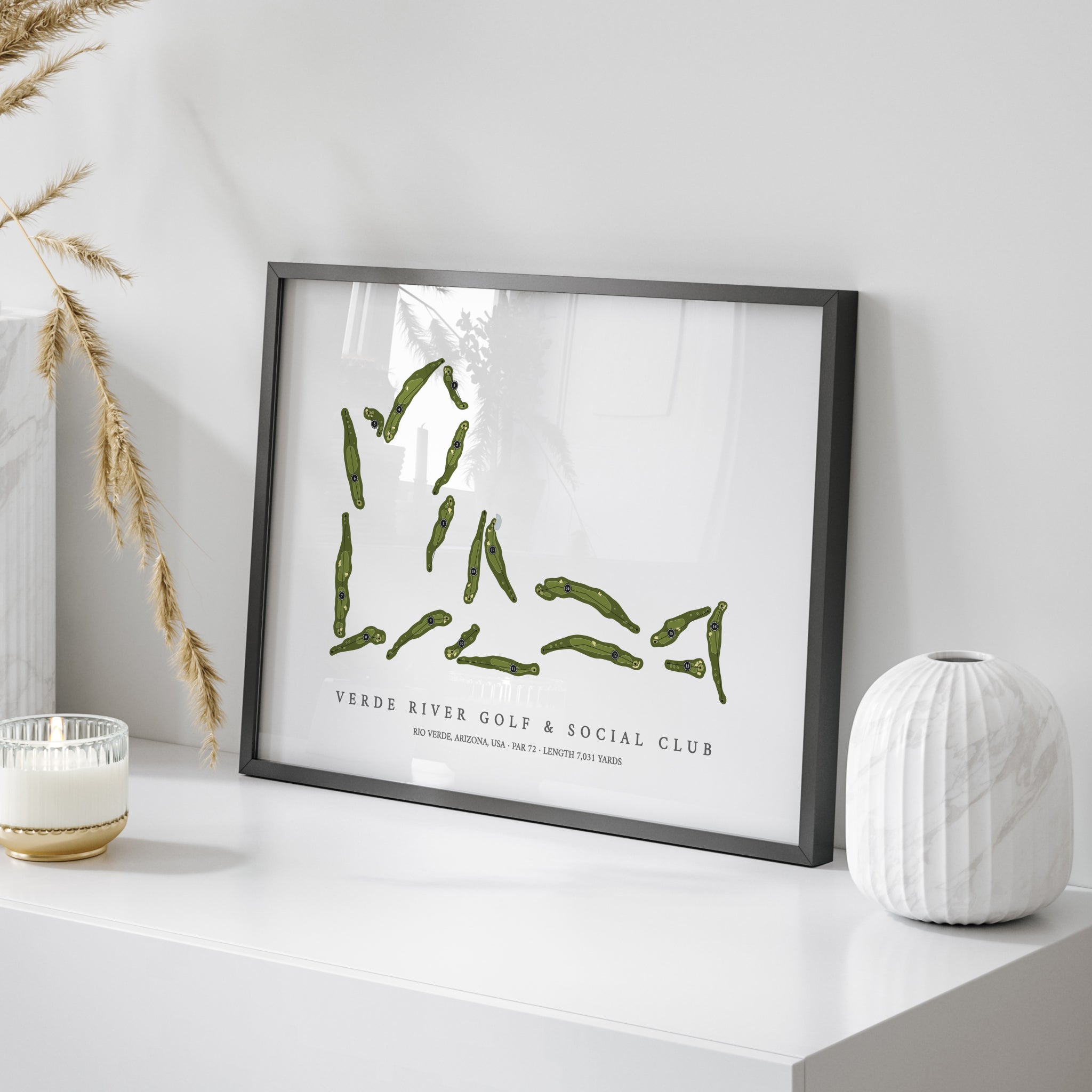 Verde River Golf & Social Club | Golf Course Print | On Table