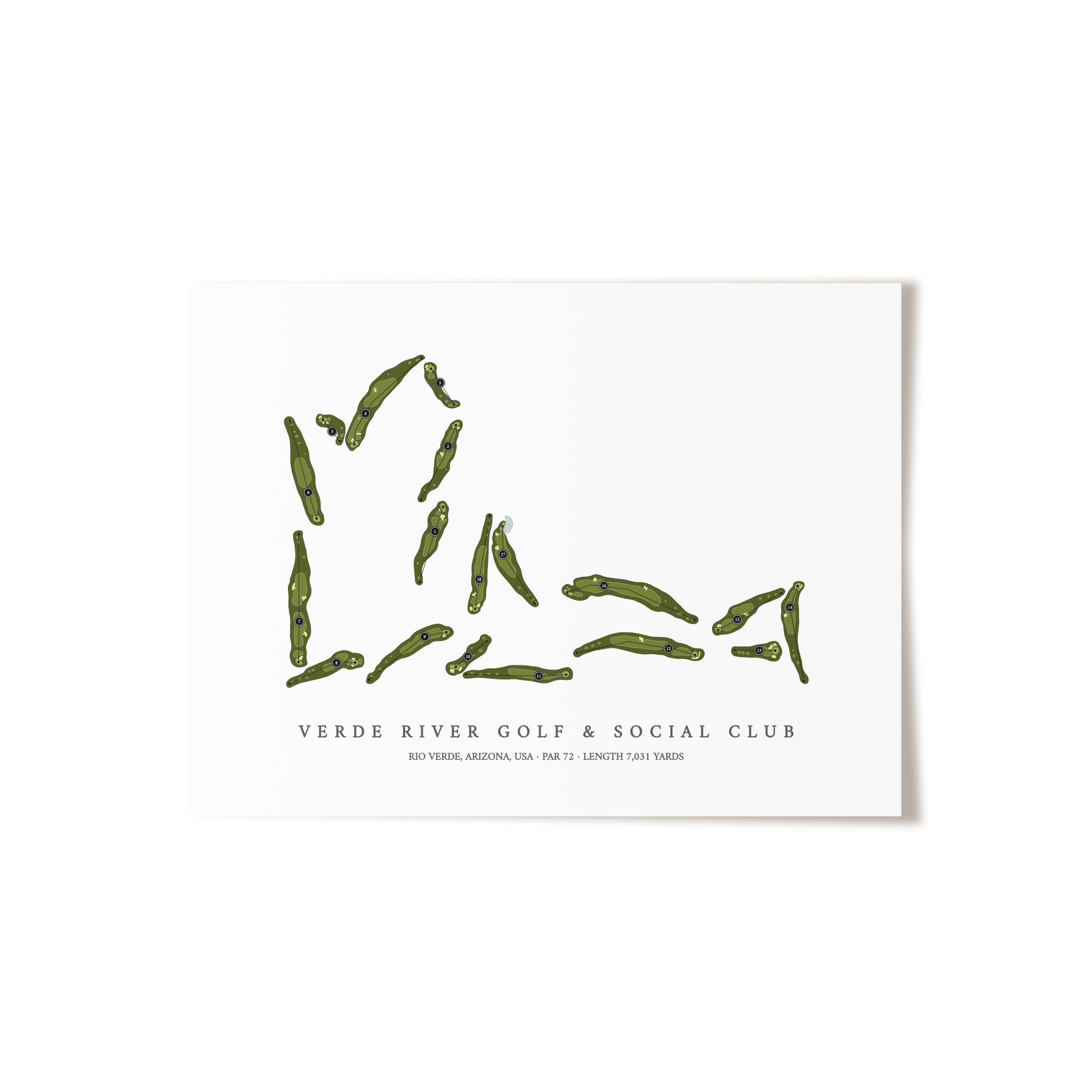 Verde River Golf & Social Club | Golf Course Print | Unframed