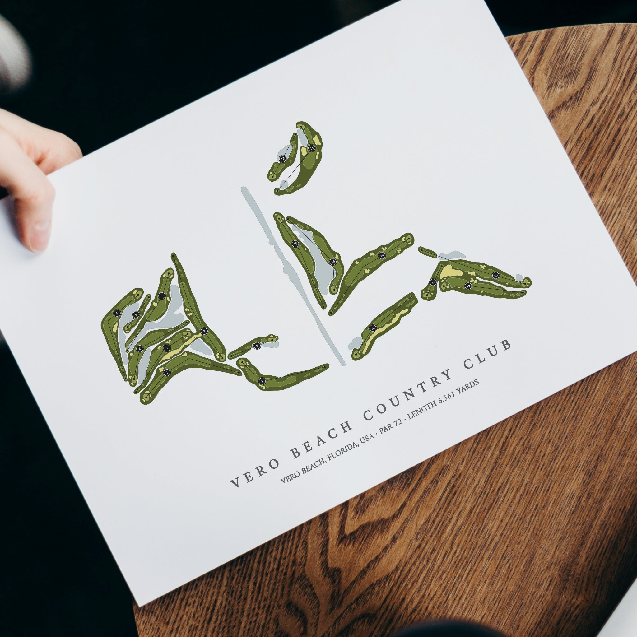 Vero Beach Country Club | Golf Course Map | With Laptop