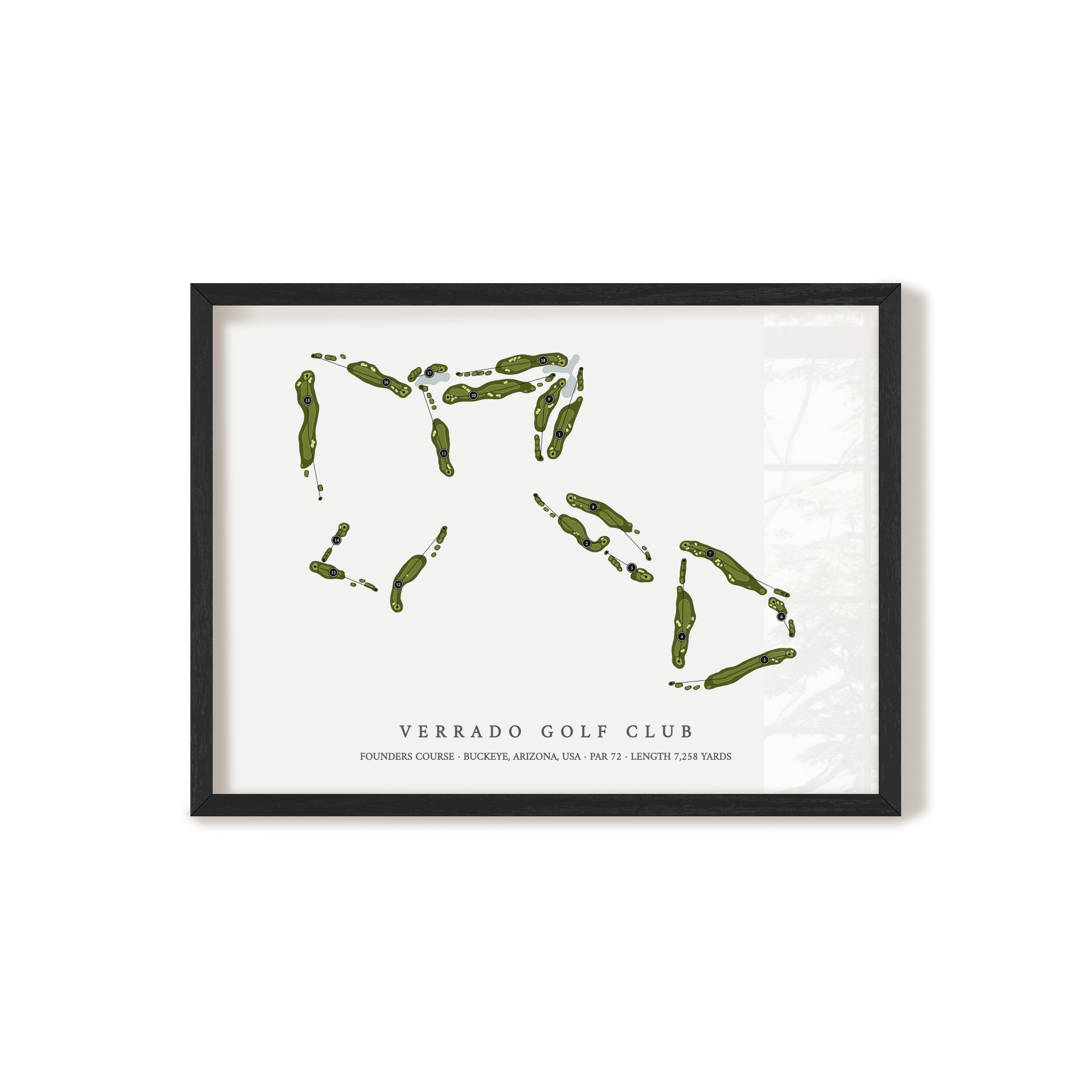 Verrado Golf Club - Founders Course | Golf Course Map | Black+Frame