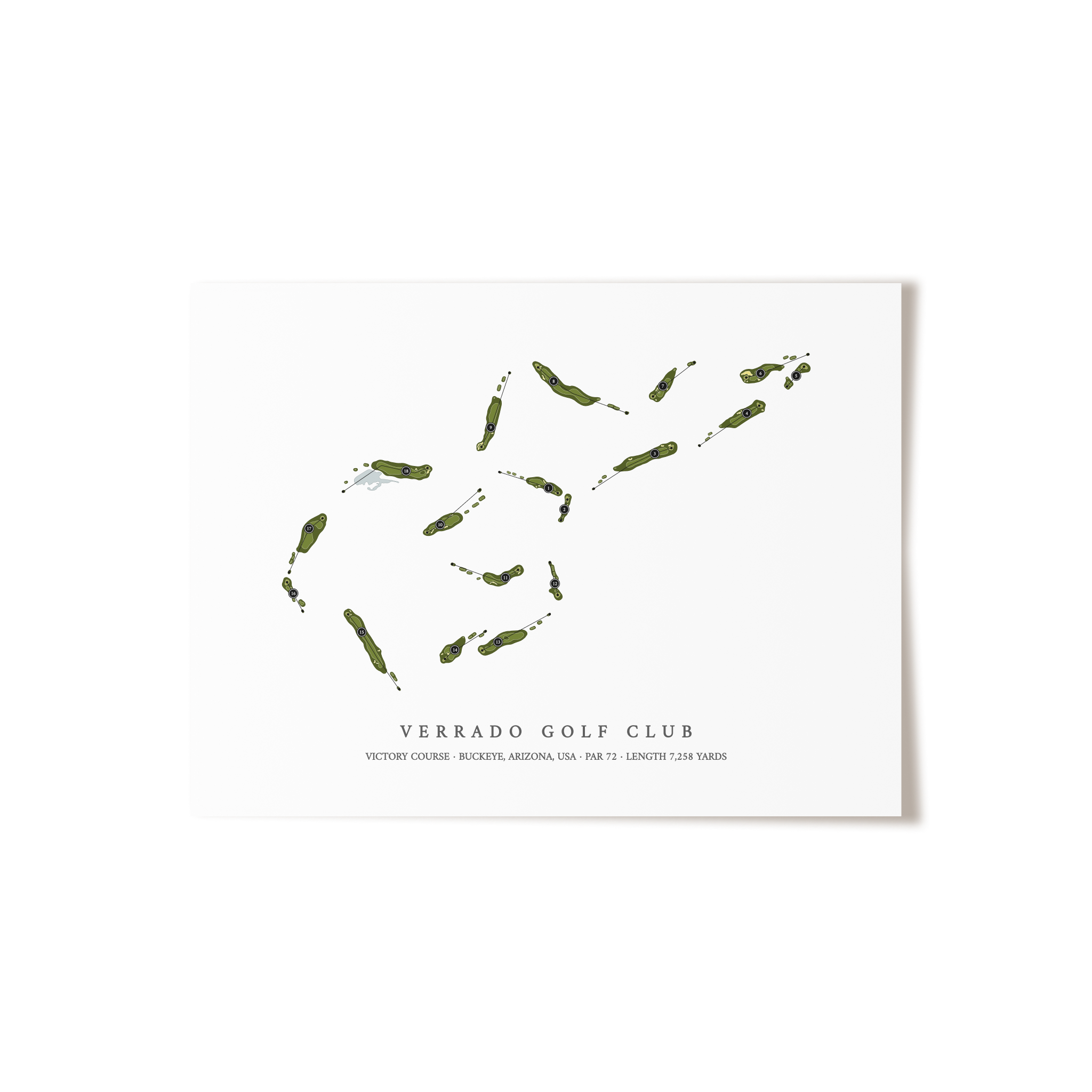 Verrado Golf Club - Victory Course | Golf Course Map | Unframed