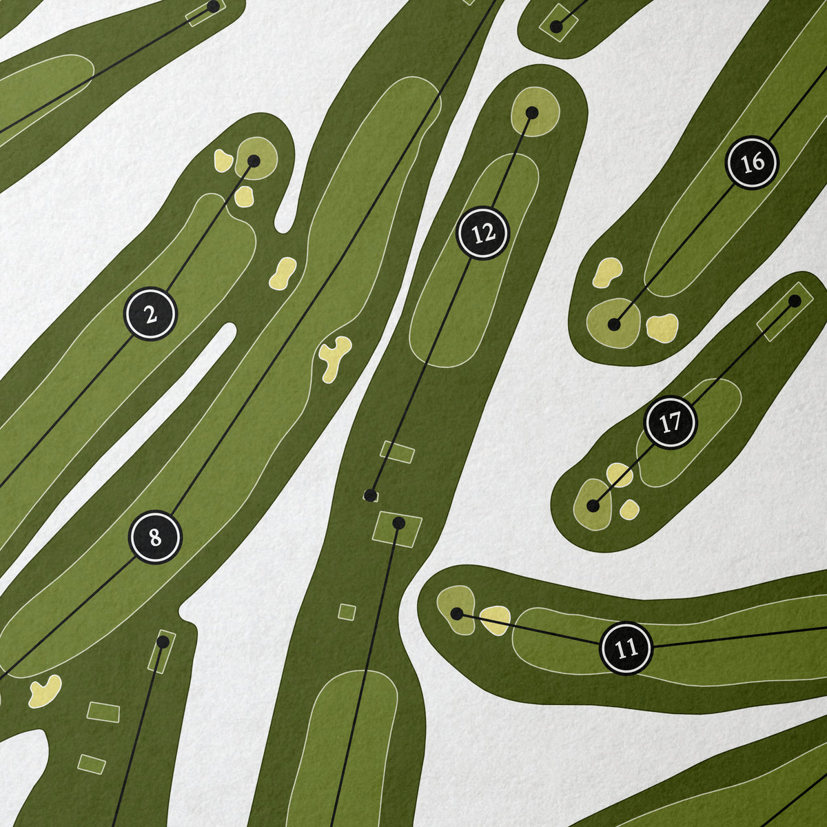 Veterans Memorial Golf Course | Golf Course Map | Close Up