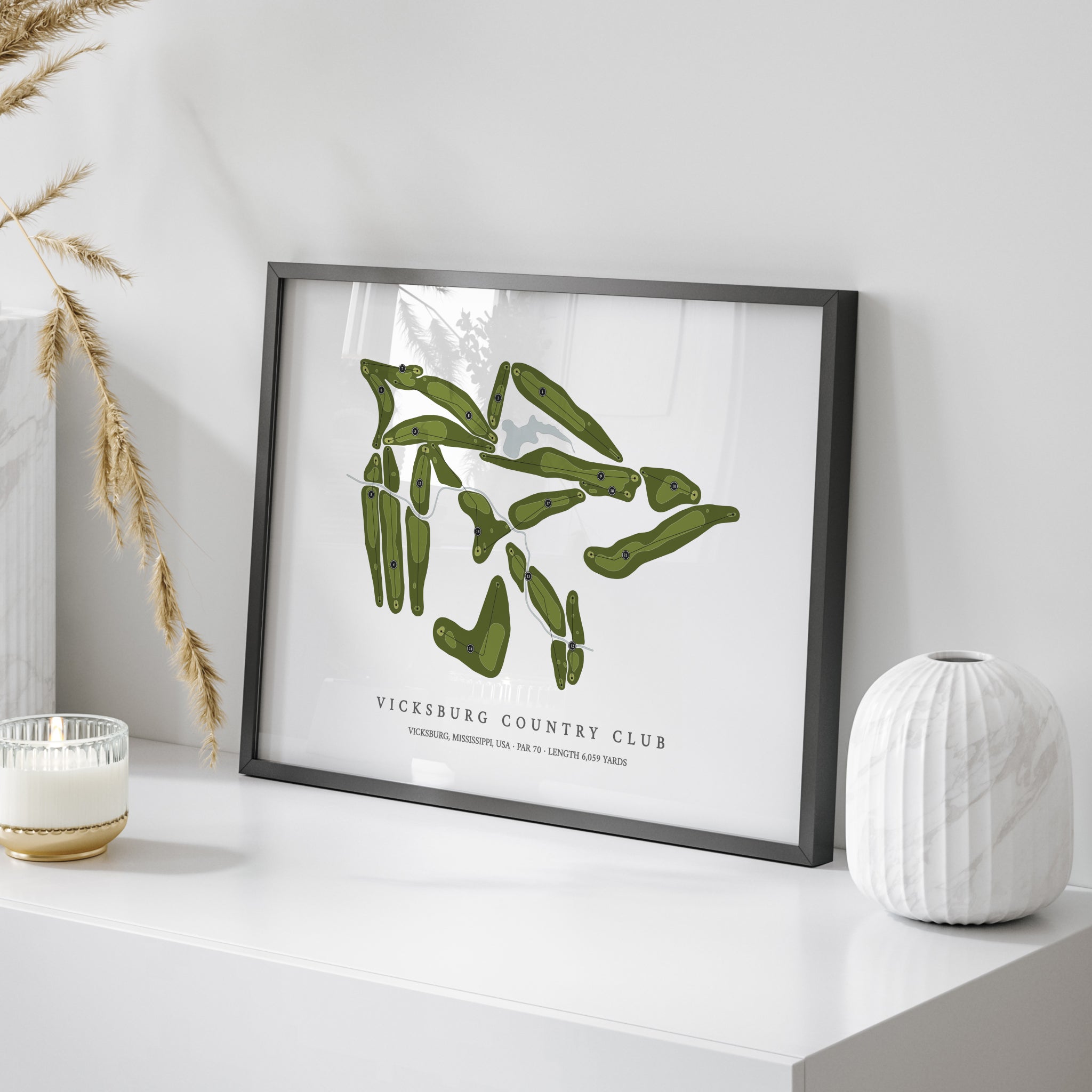 Vicksburg Country Club | Golf Course Map | On Table