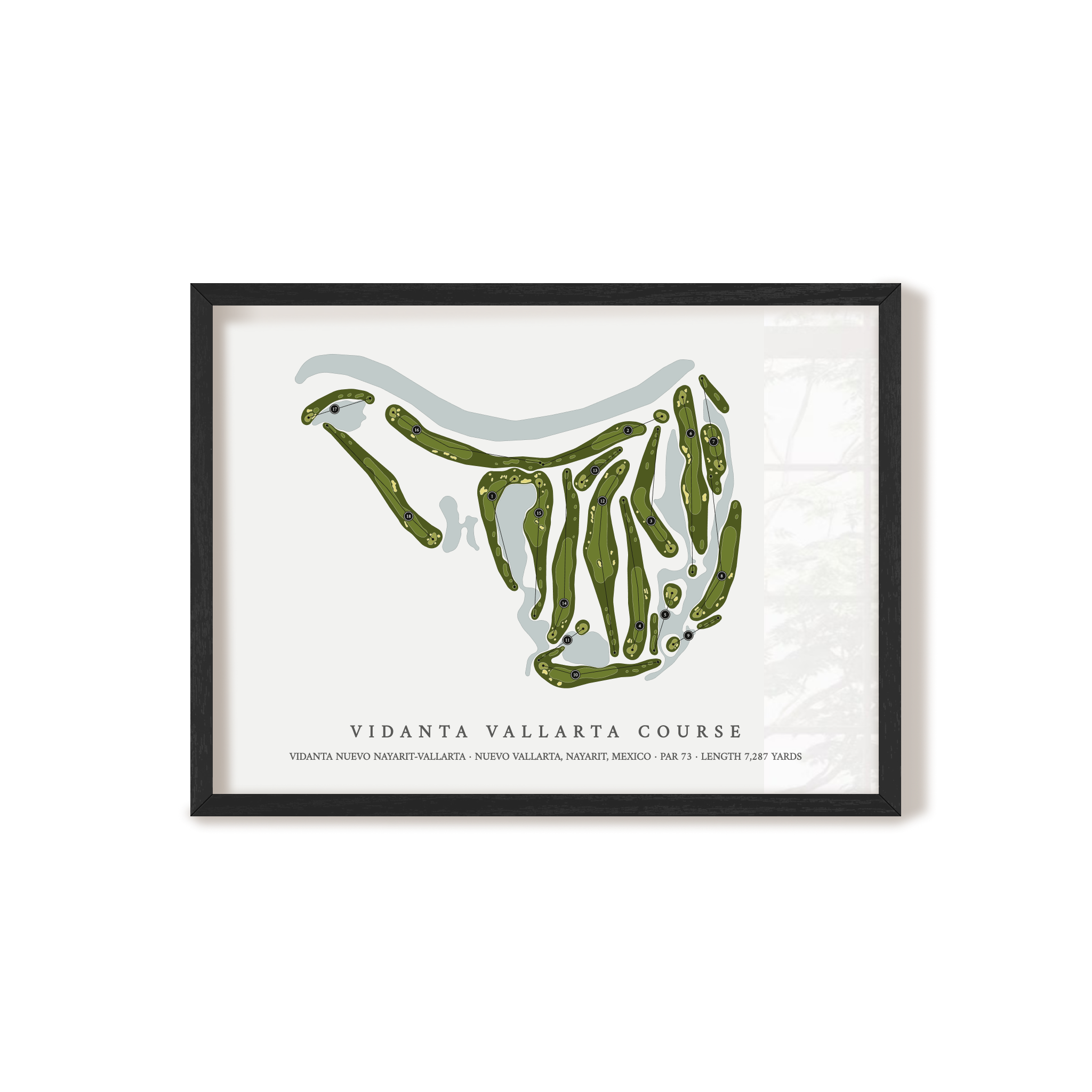 Vidanta Vallarta Course at Vidanta Nuevo Nayarit-Vallarta | Golf Course Map | Black Frame