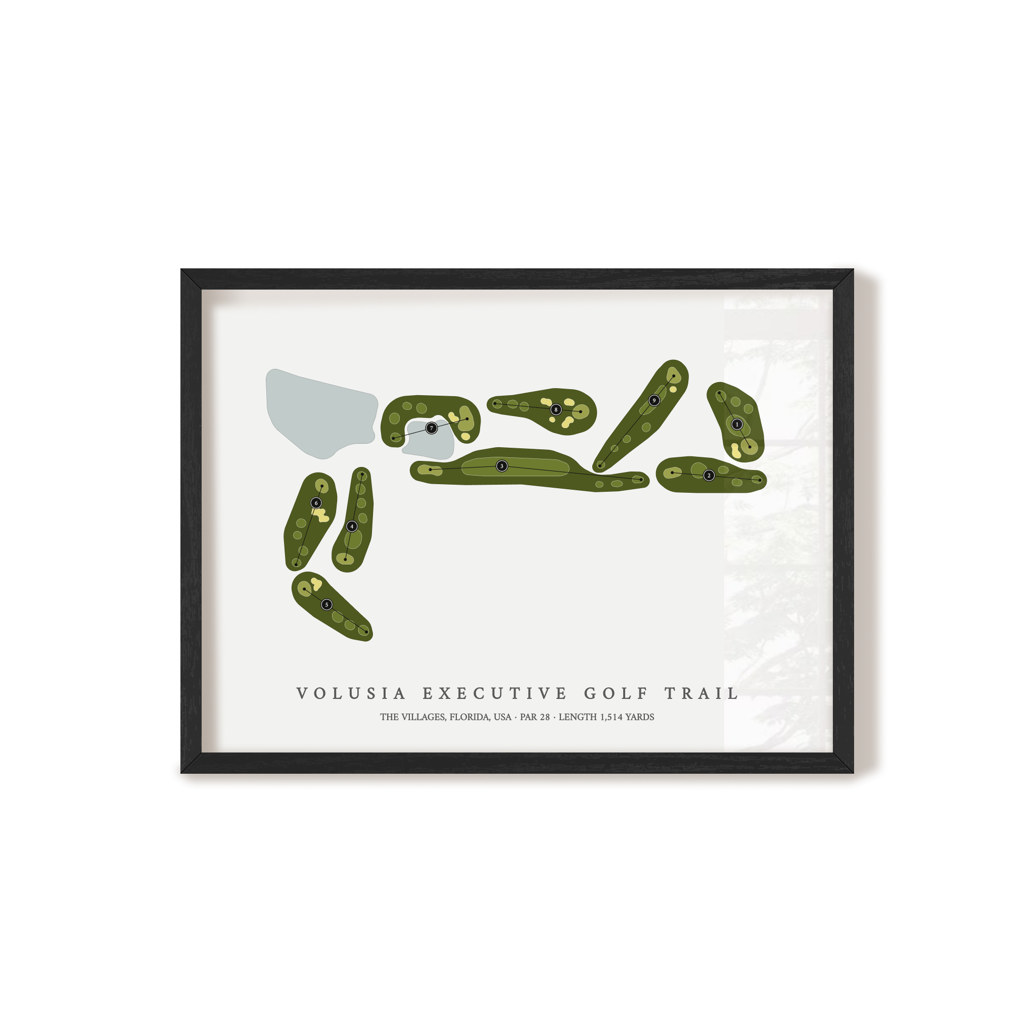 Volusia Executive Golf Trail | Golf Course Map | Black Frame