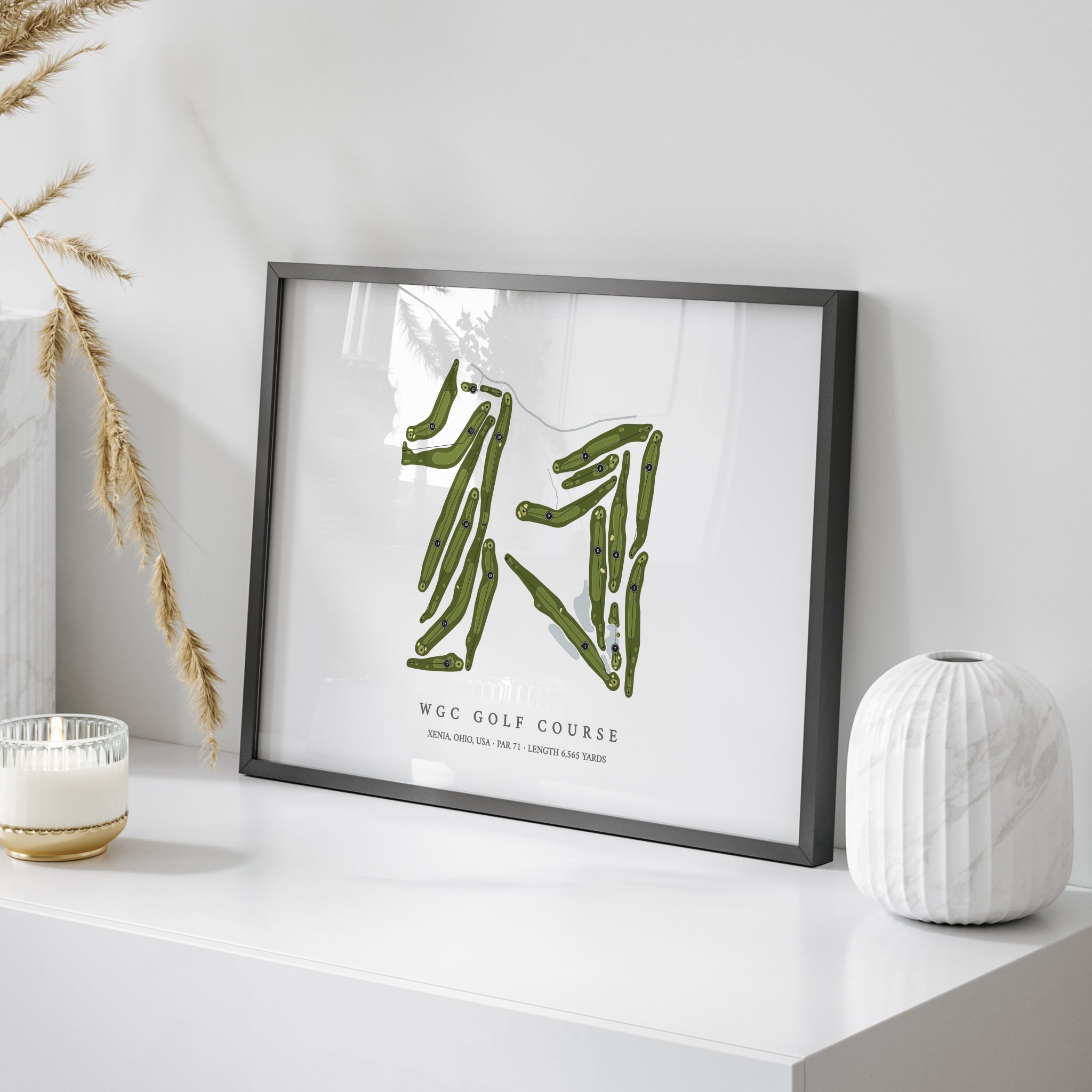 WGC Golf Course | Golf Course Print | On Table