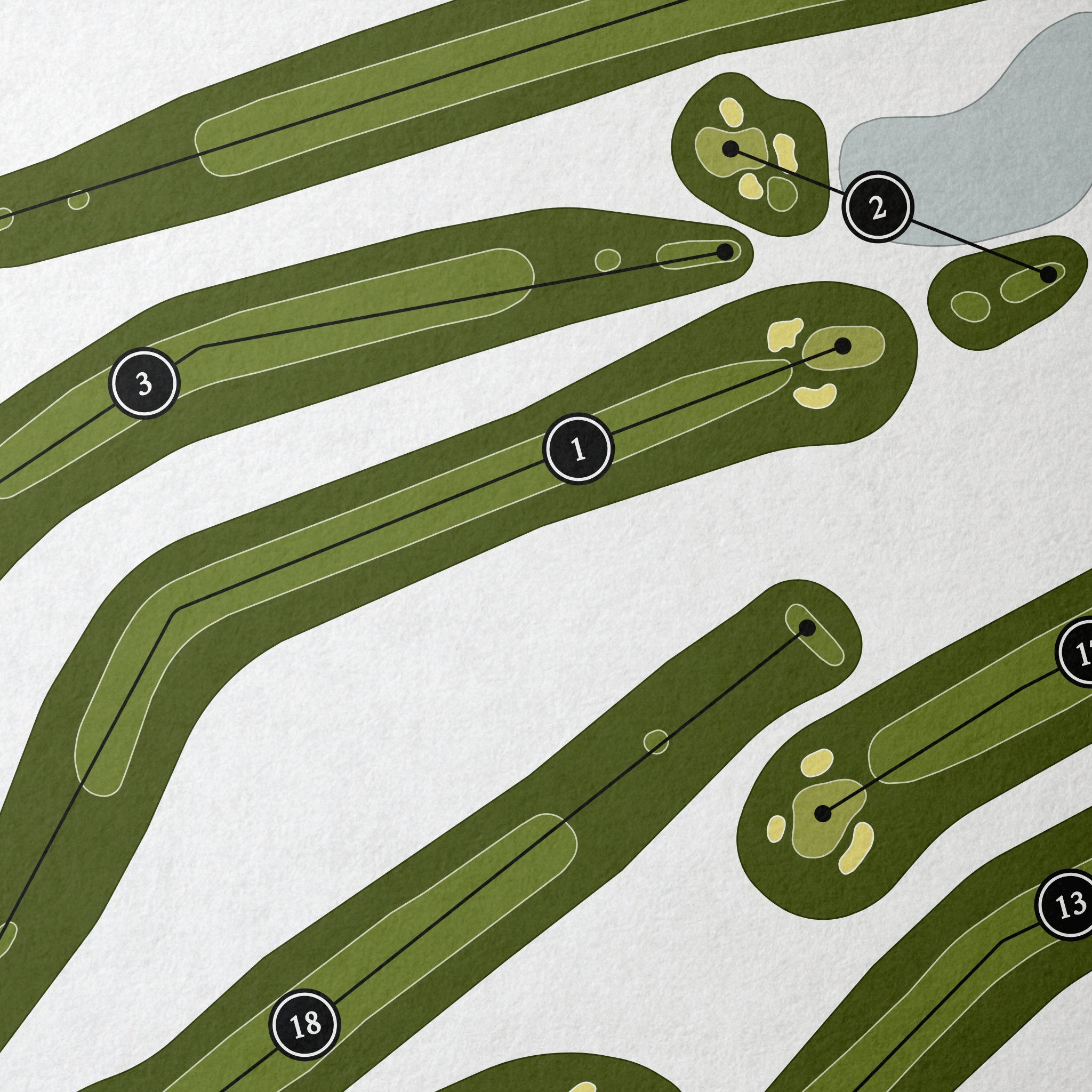 Waiehu Golf Course | Golf Course Print | Close Up