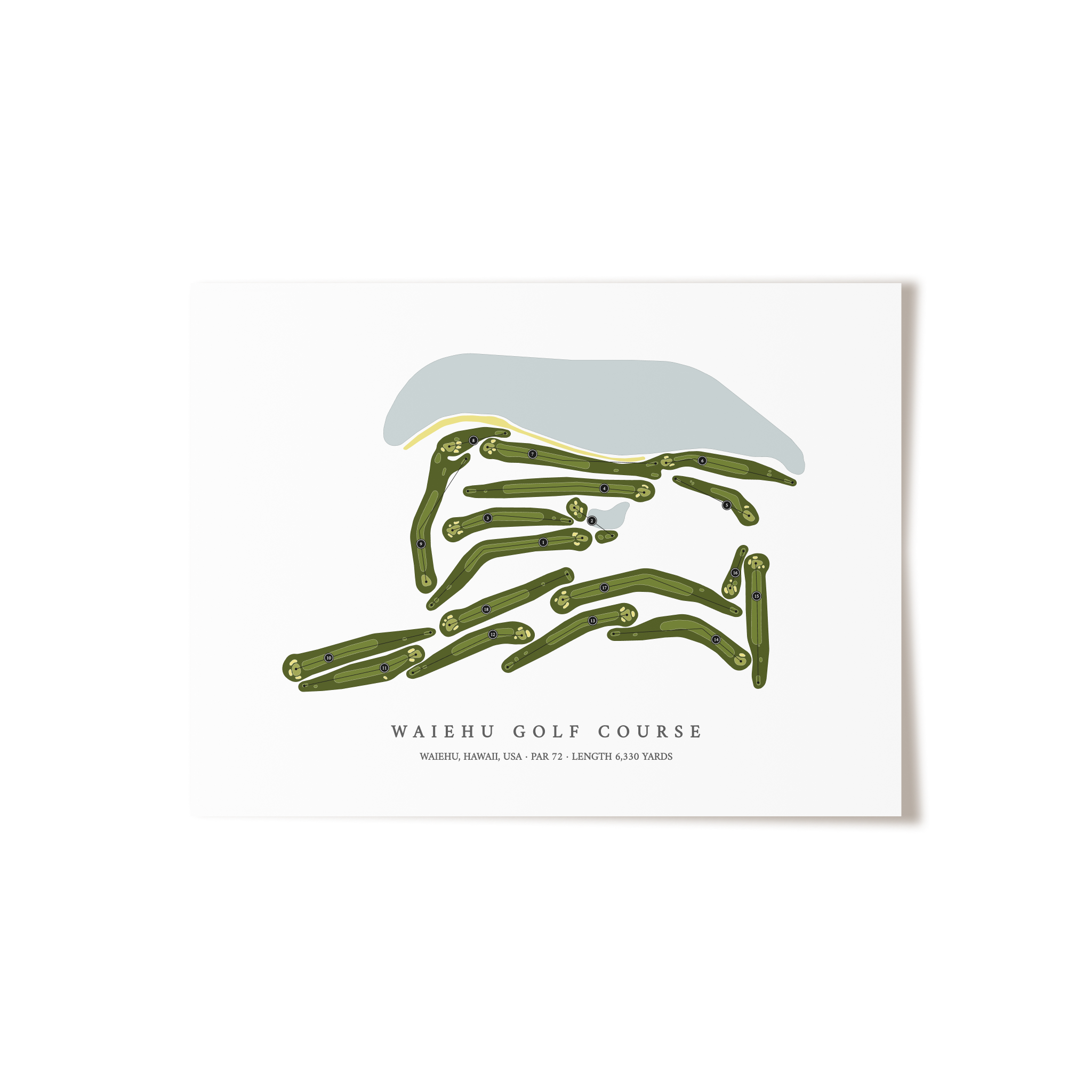 Waiehu Golf Course | Golf Course Print | Unframed