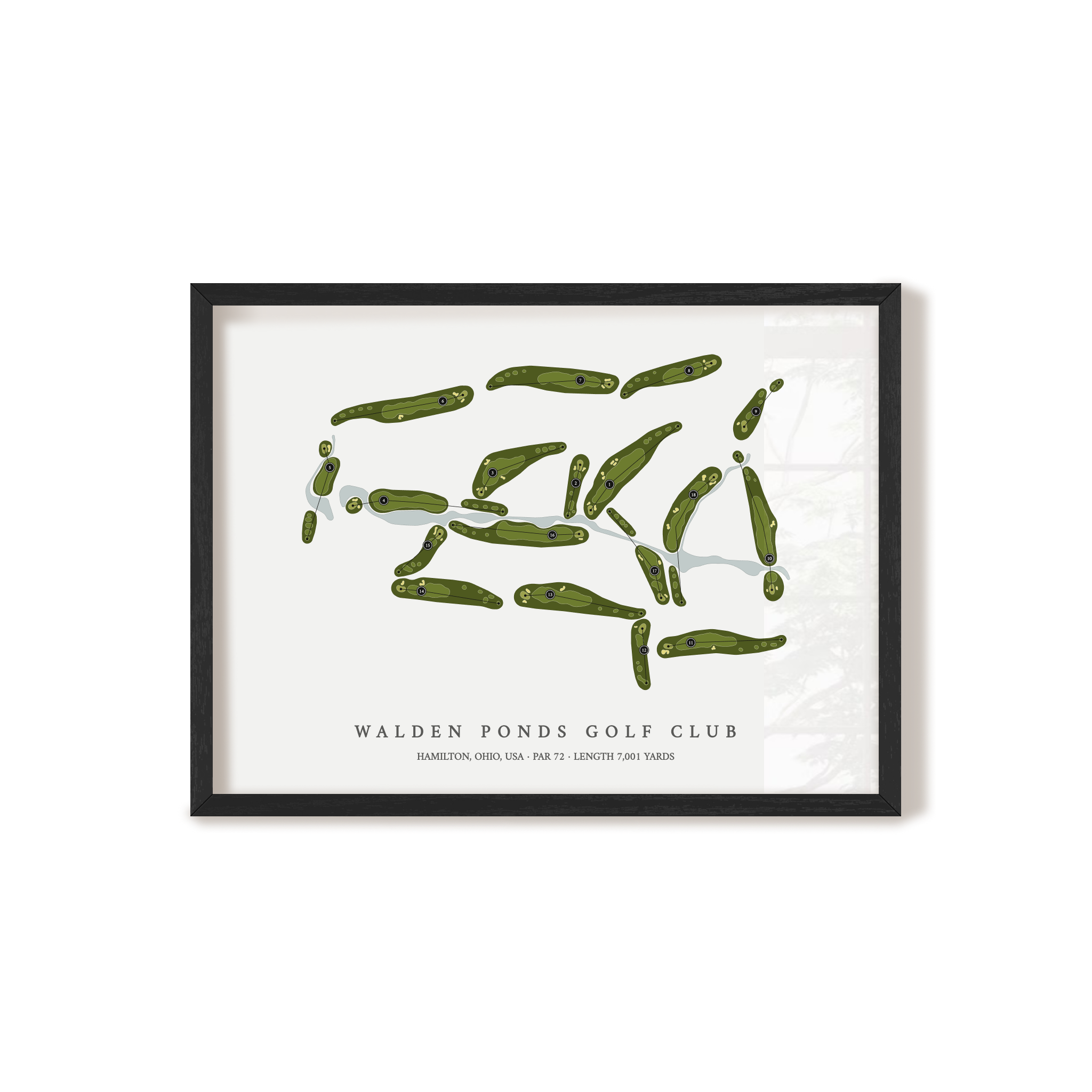 Walden Ponds Golf Club | Golf Course Map | Black+Frame