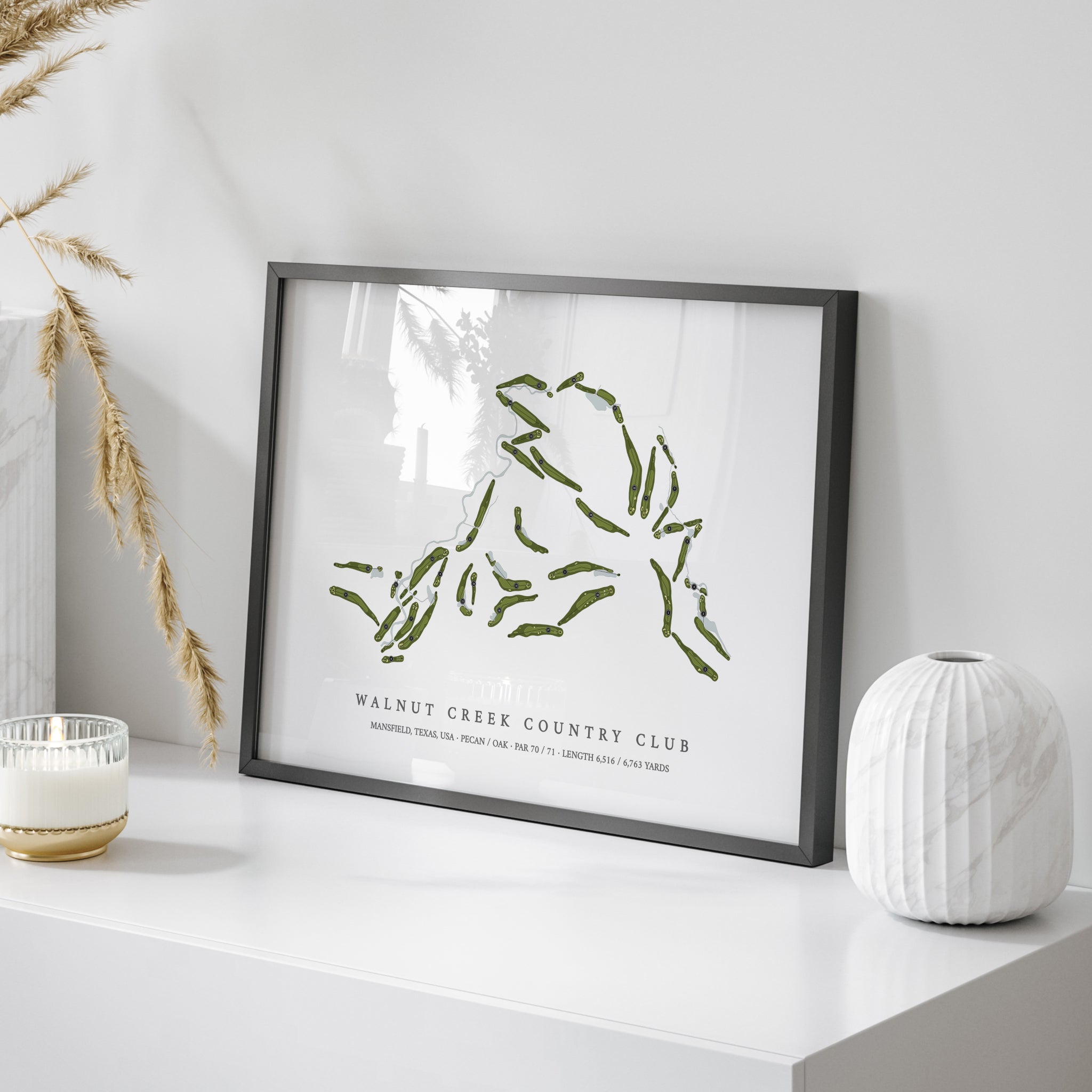 Walnut Creek Country Club | Golf Course Print | On Table