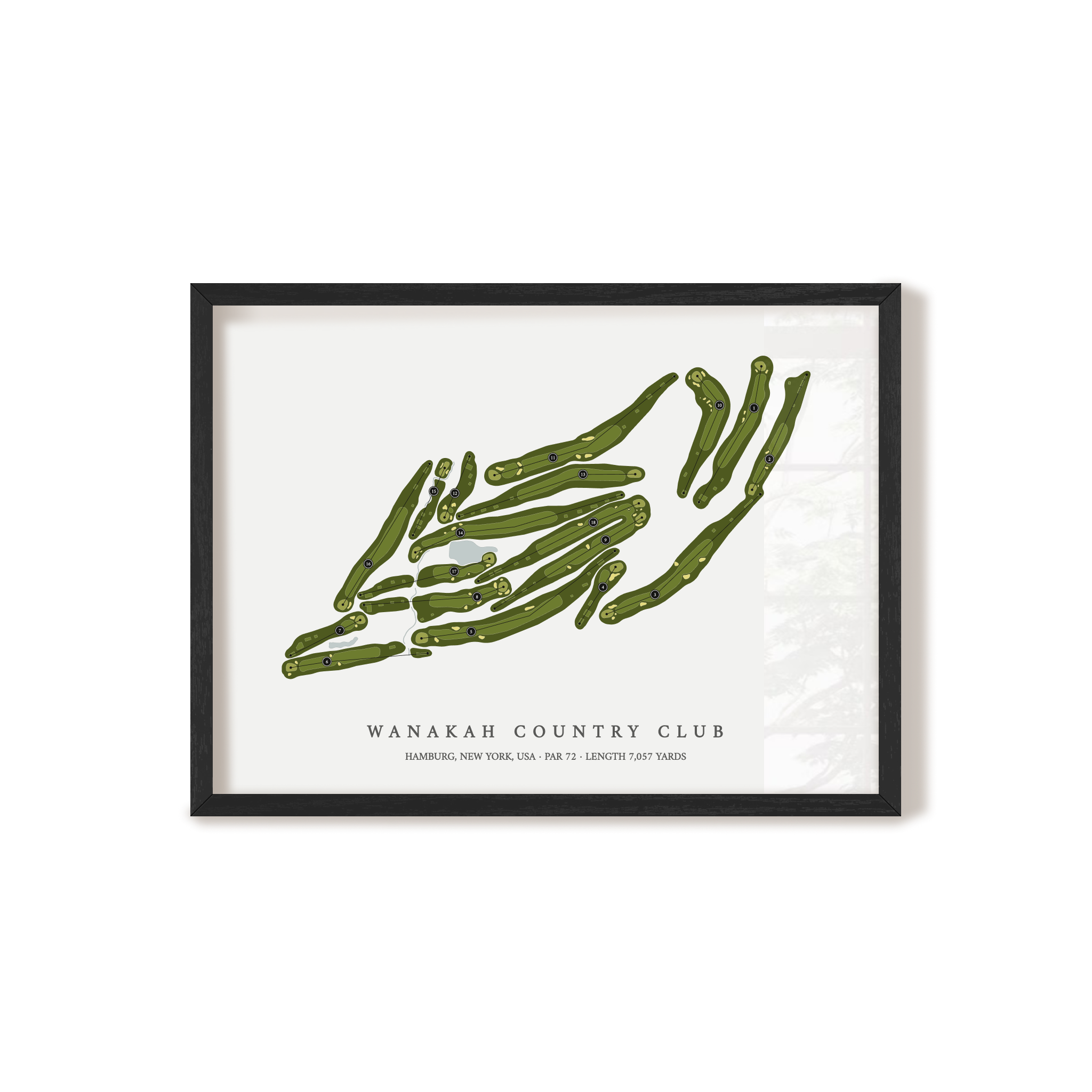 Wanakah Country Club | Golf Course Print | Black Frame
