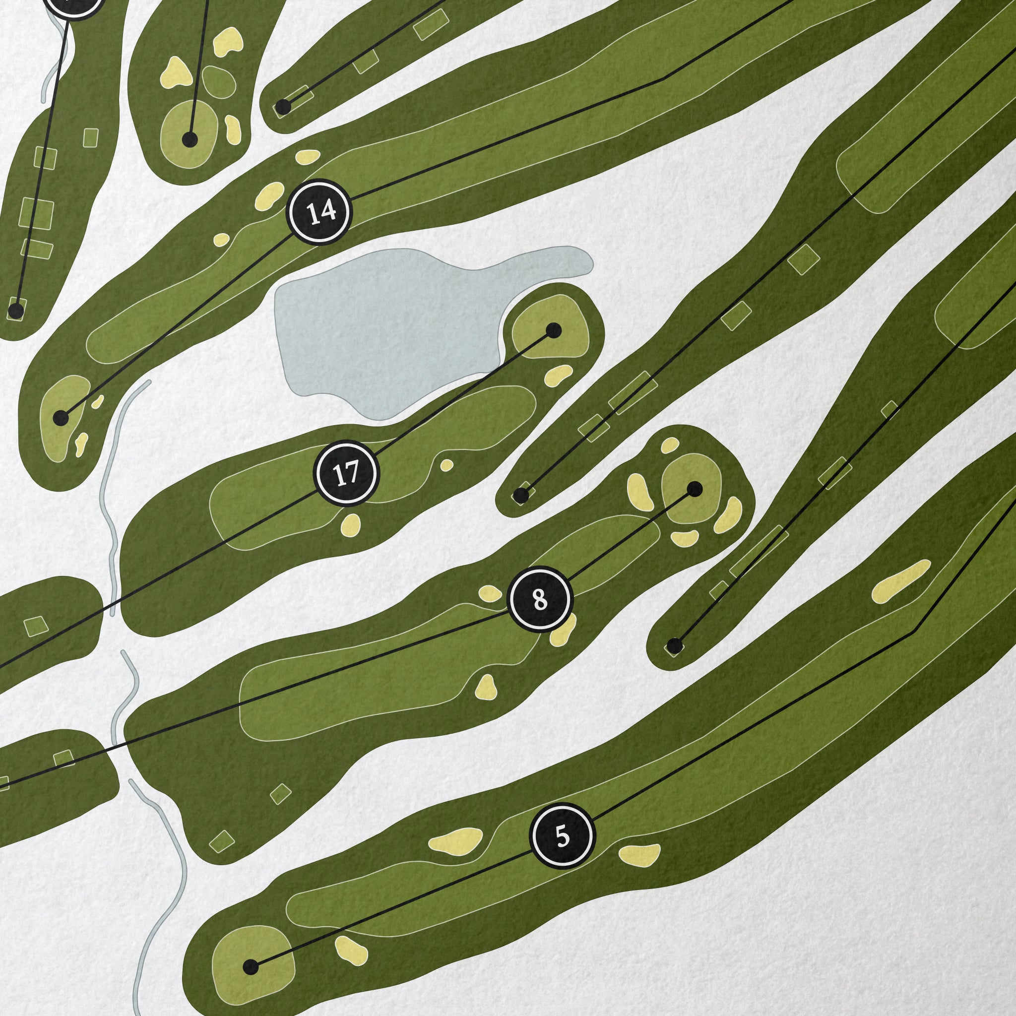 Wanakah Country Club | Golf Course Print | Close Up