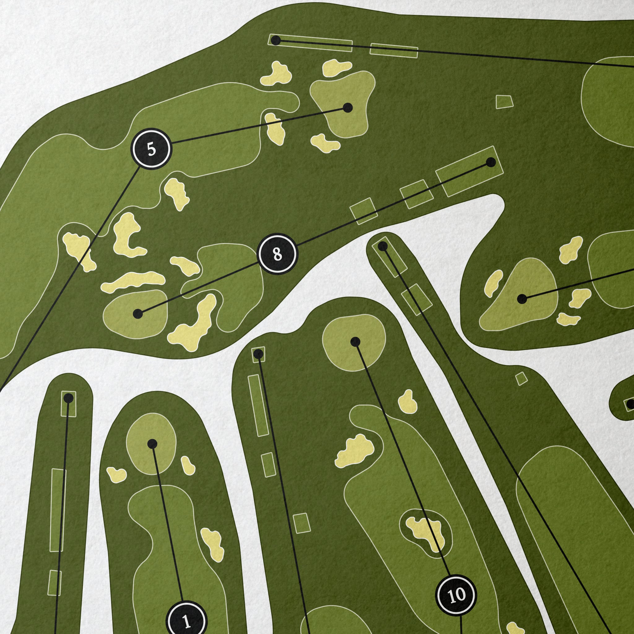 Wannamoisett Country Club | Golf Course Print | Close+Up