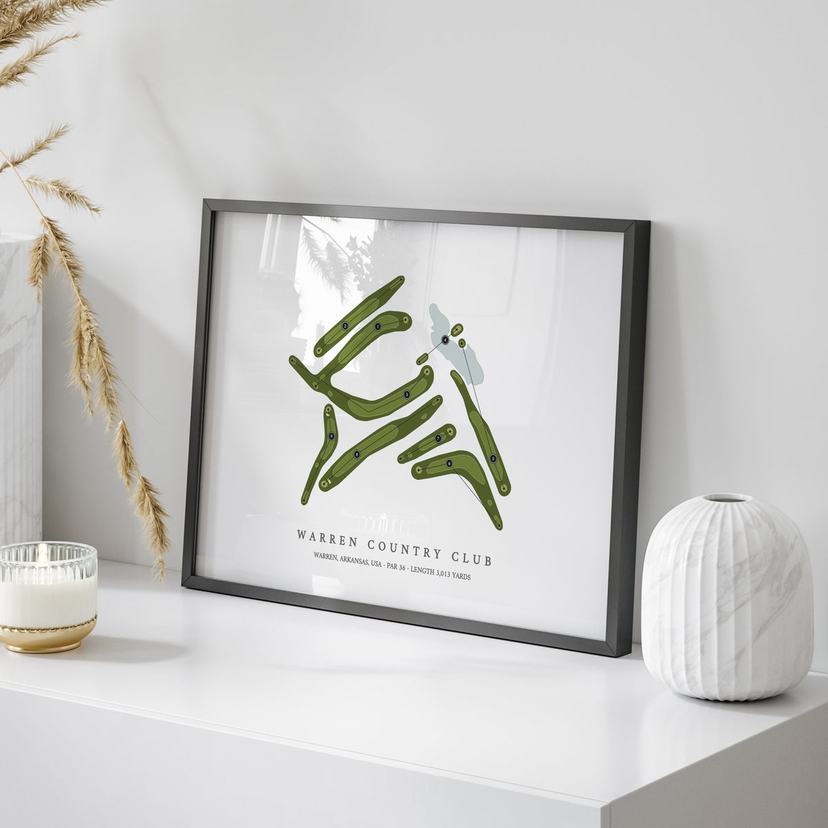 Warren Country Club | Golf Course Map | On Table