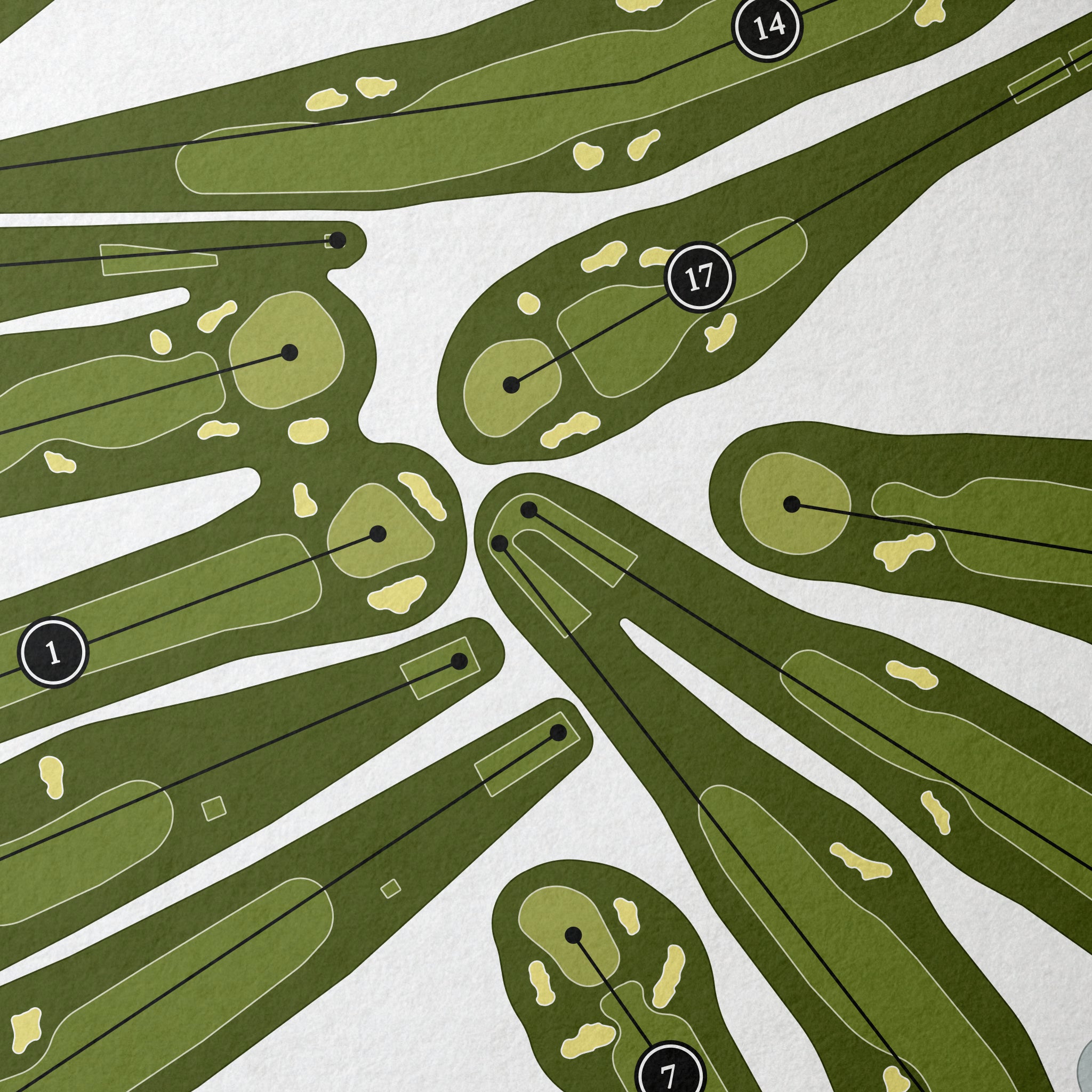 Warwick Country Club | Golf Course Map | Close Up