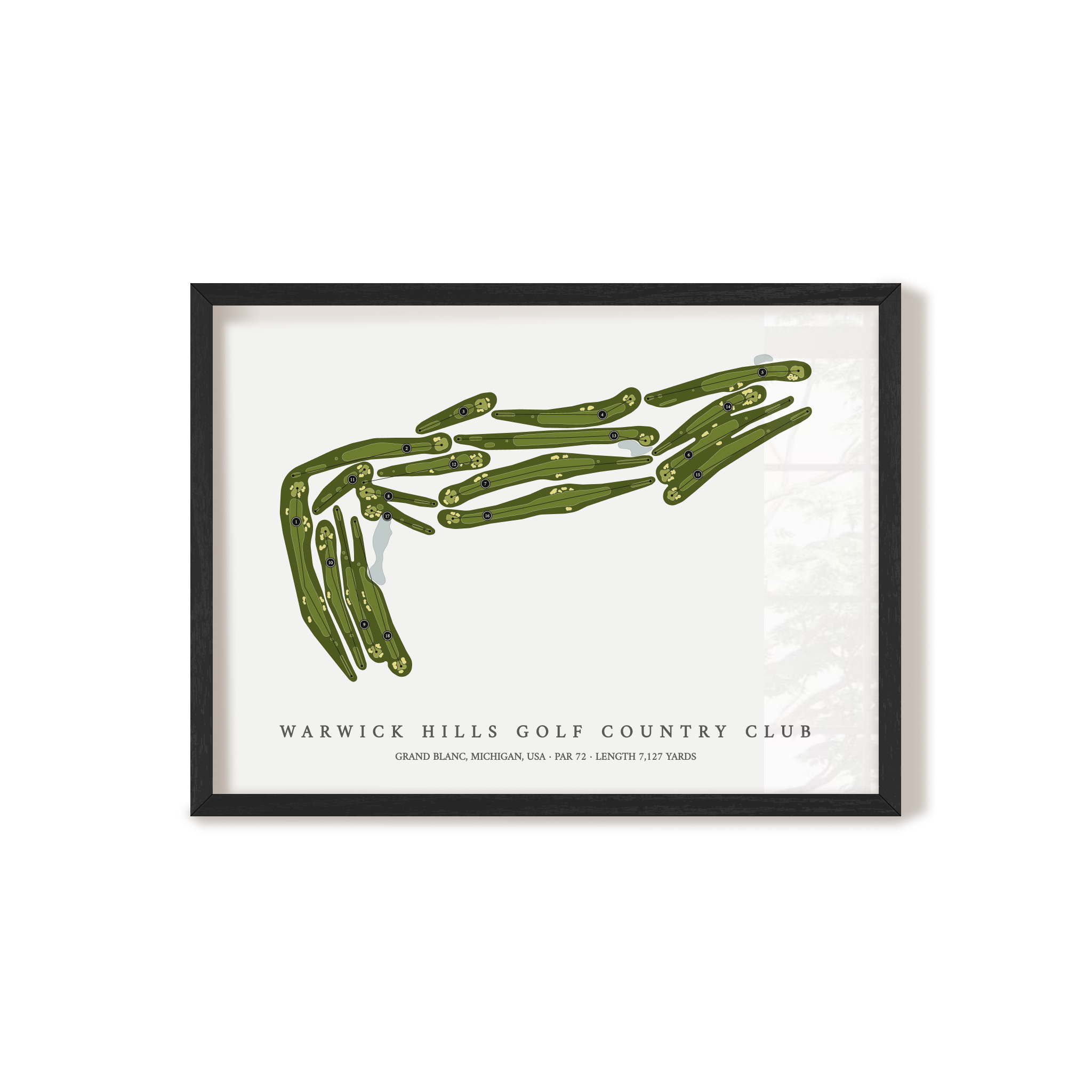Warwick Hills Golf Country Club | Golf Course Map | Black+Frame
