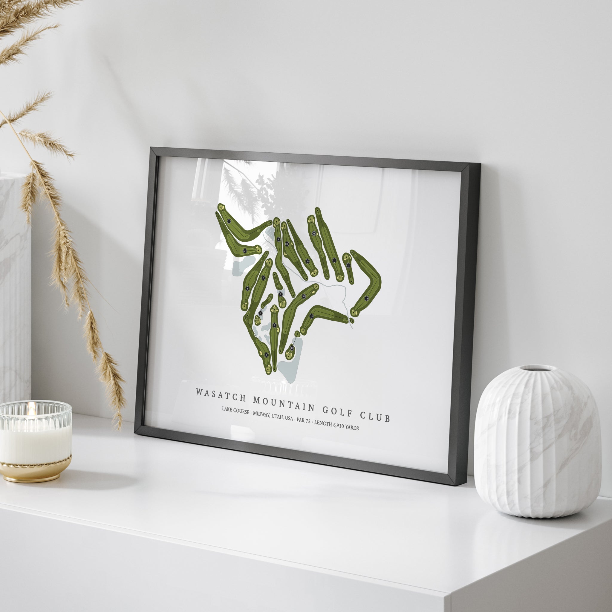 Wasatch Mountain Golf Course - Lake Course | Golf Course Print | On Table