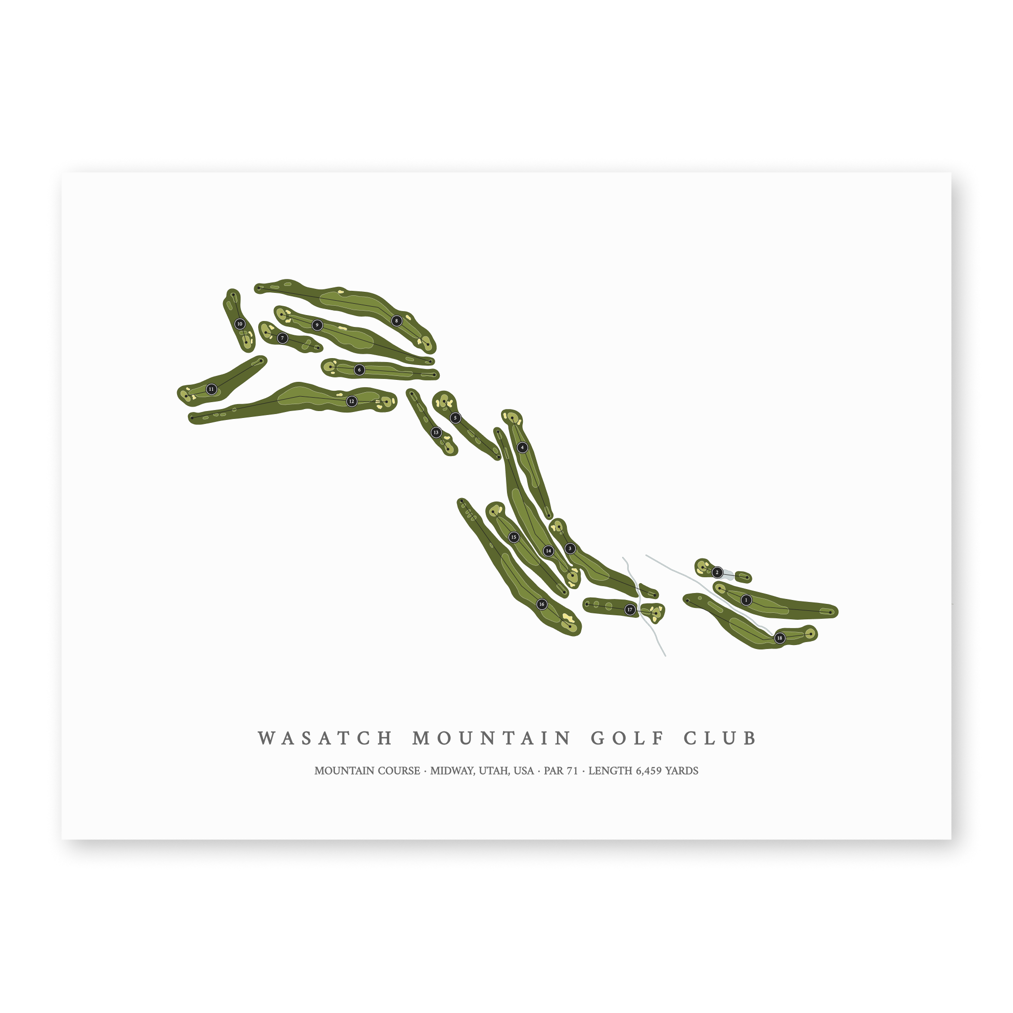 Wasatch Mountain Golf Course - Mountain Course | Golf Course Print | Unframed