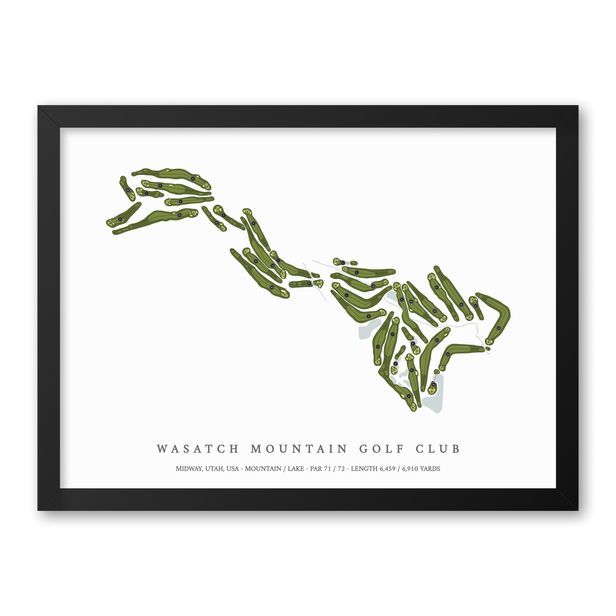 Wasatch Mountain Golf Course | Golf Course Print | Black Frame