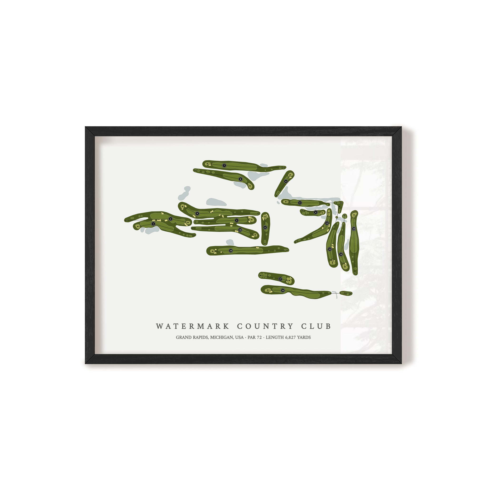 Watermark Country Club | Golf Course Print | Black Frame