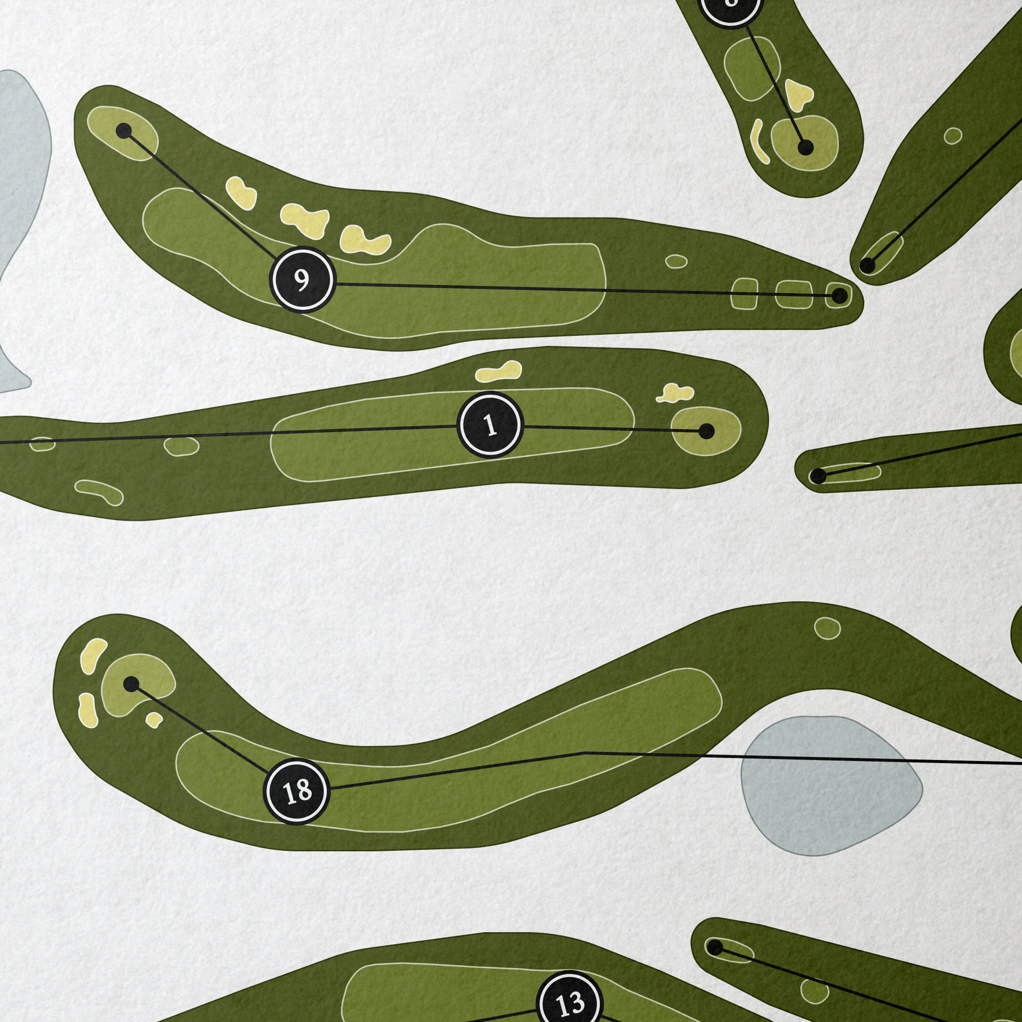 Waters Edge Golf Club | Golf Course Map | Close Up