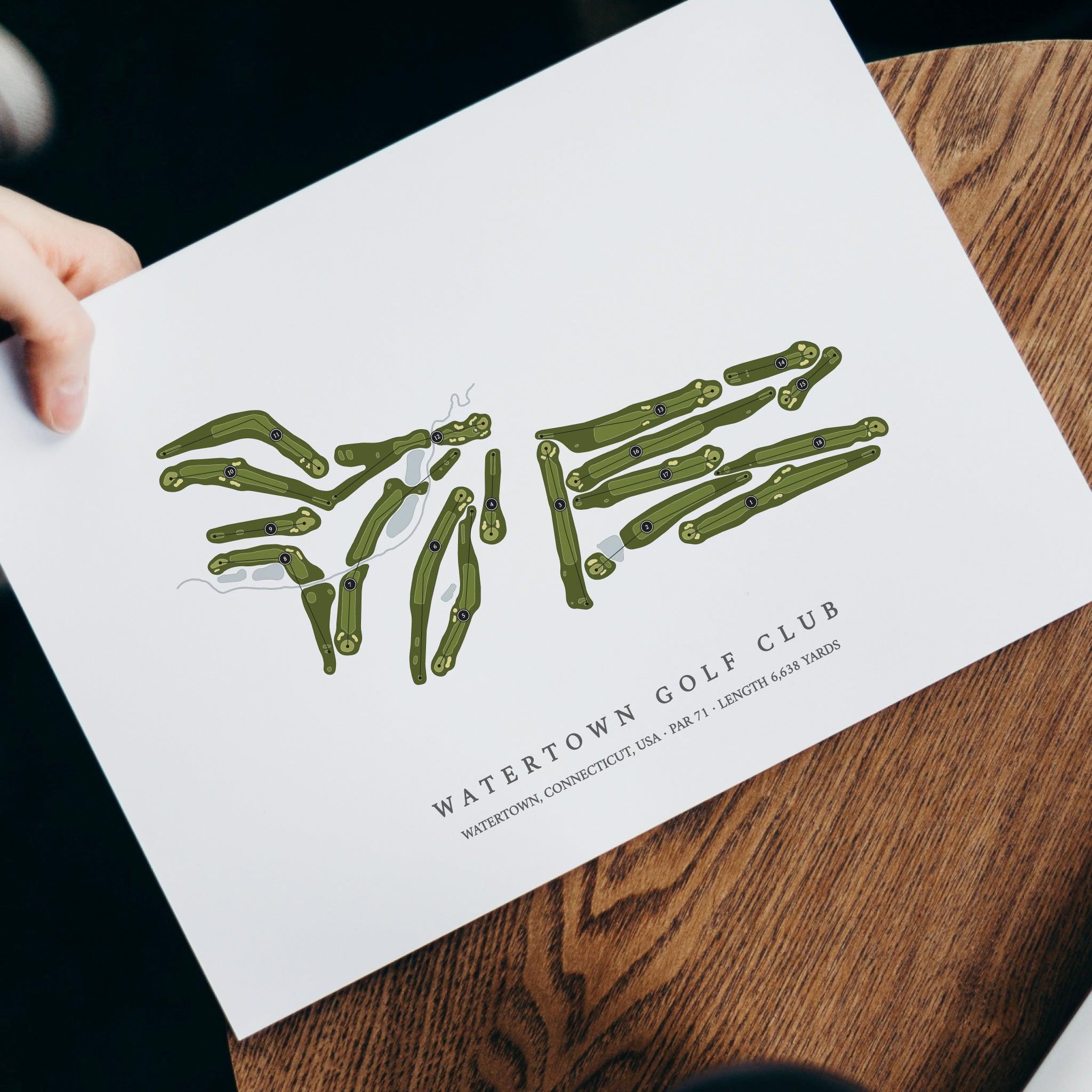 Watertown Golf Club | Golf Course Print | With Laptop