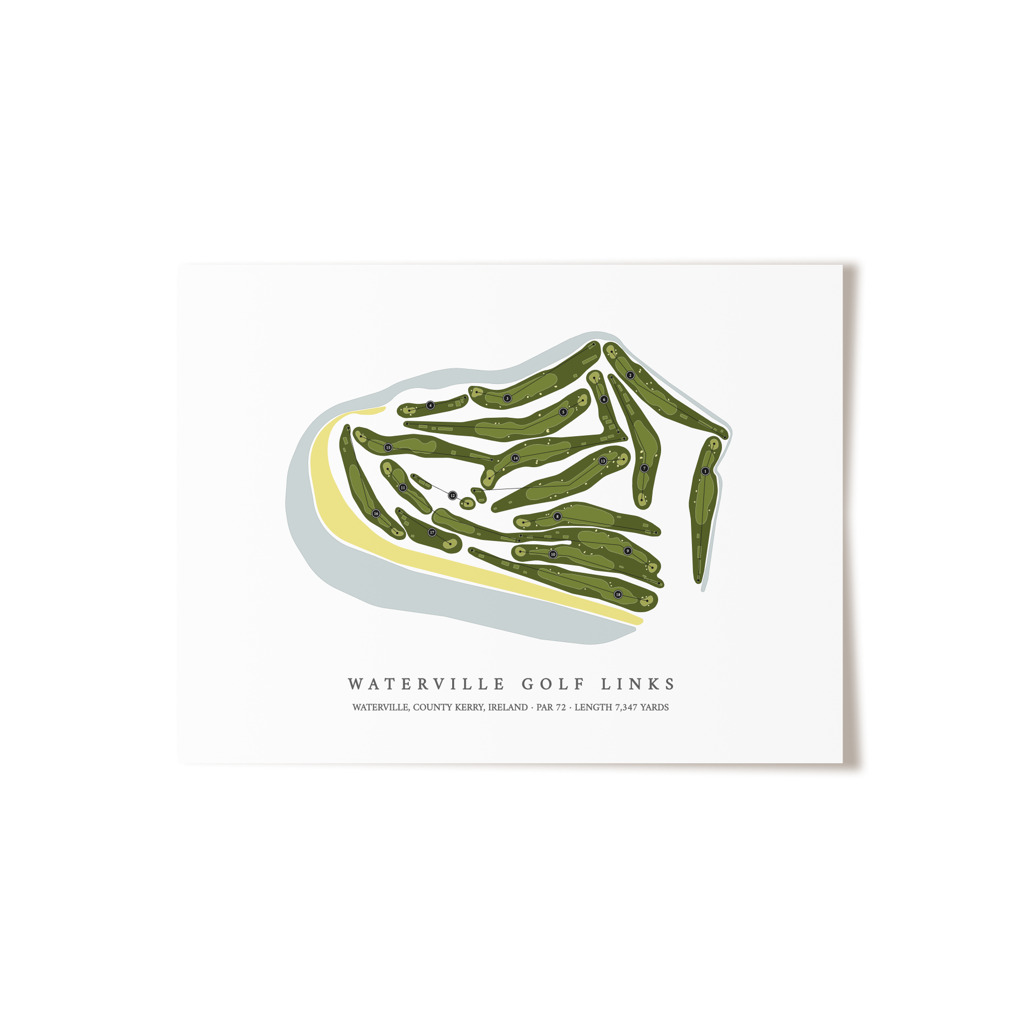 Waterville Golf Links | Golf Course Map | Unframed