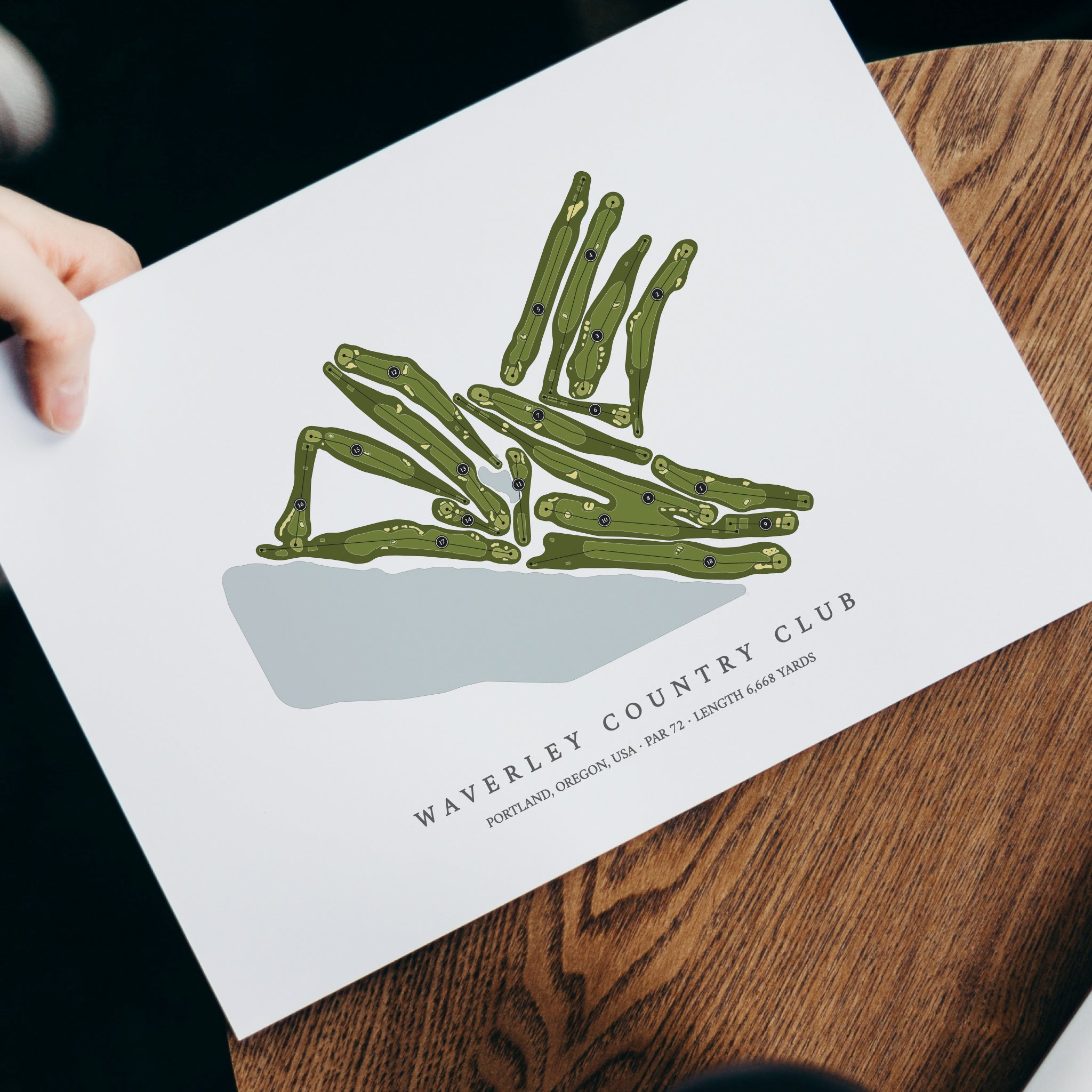 Waverley Country Club | Golf Course Map | With Laptop