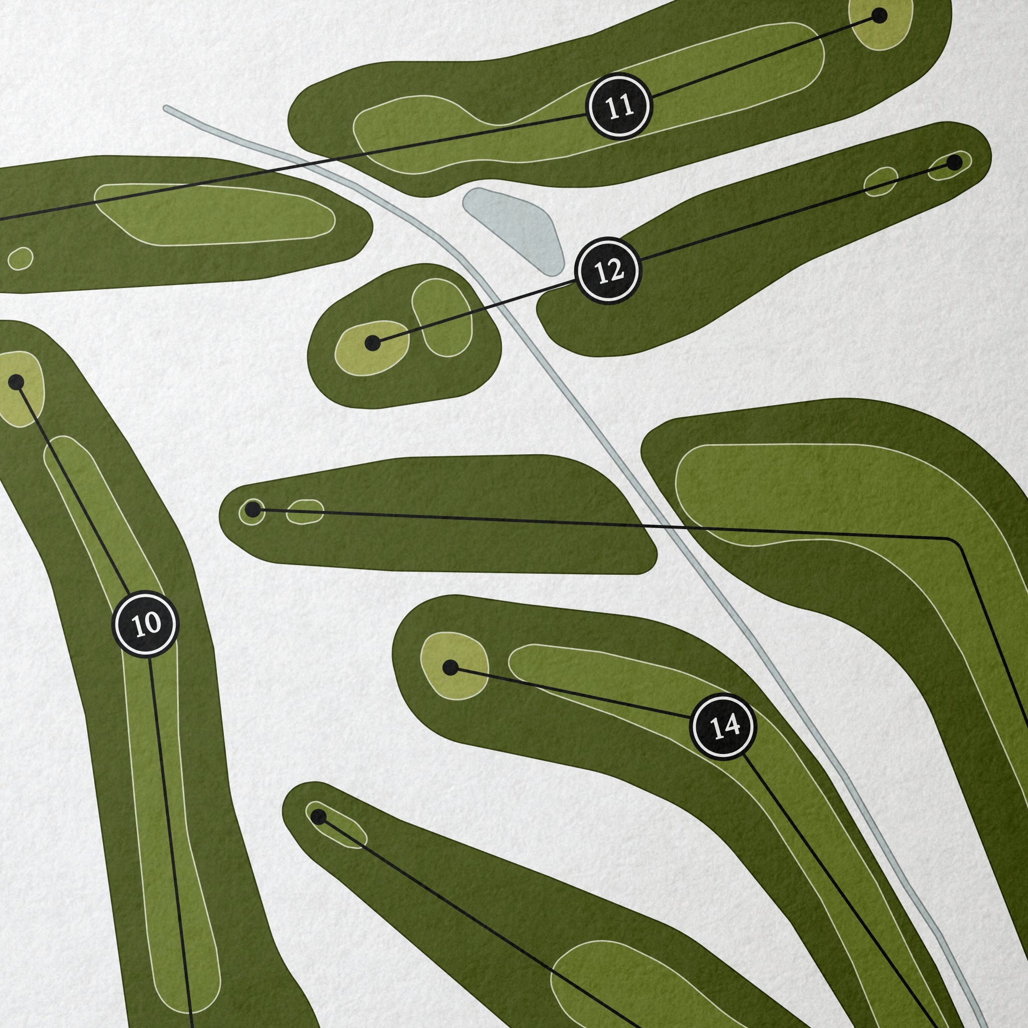 Wayne Country Club | Golf Course Map | Close Up